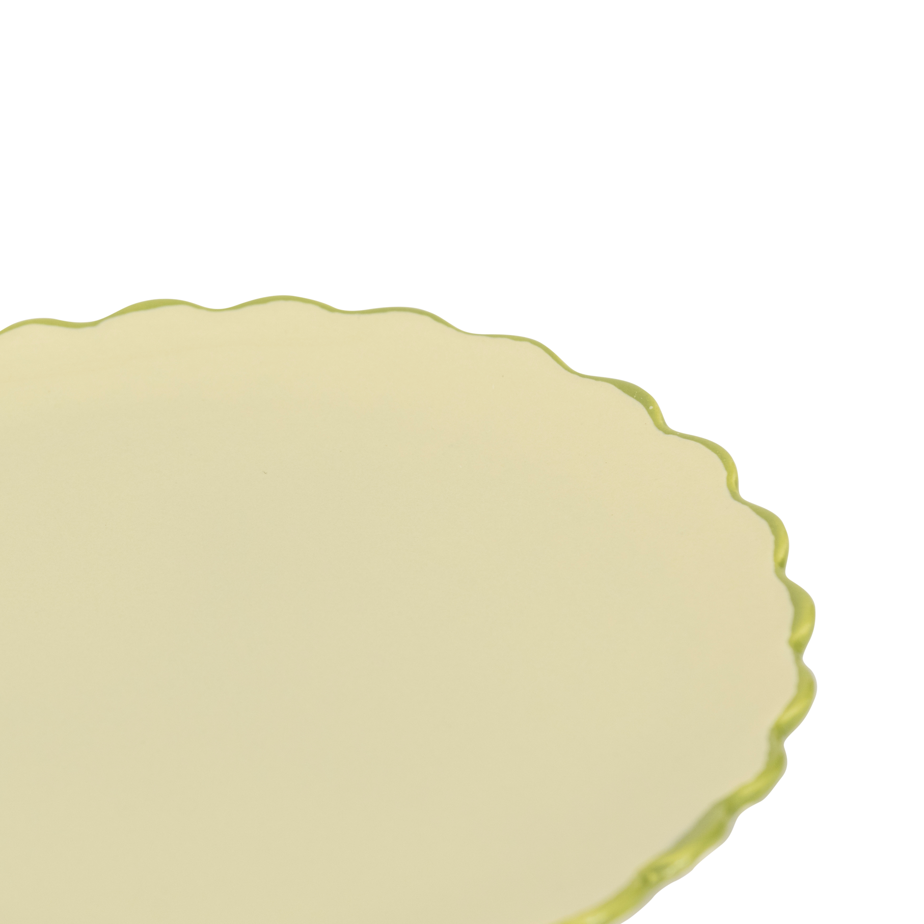 GOOD MORNING dessert plate green ceramic