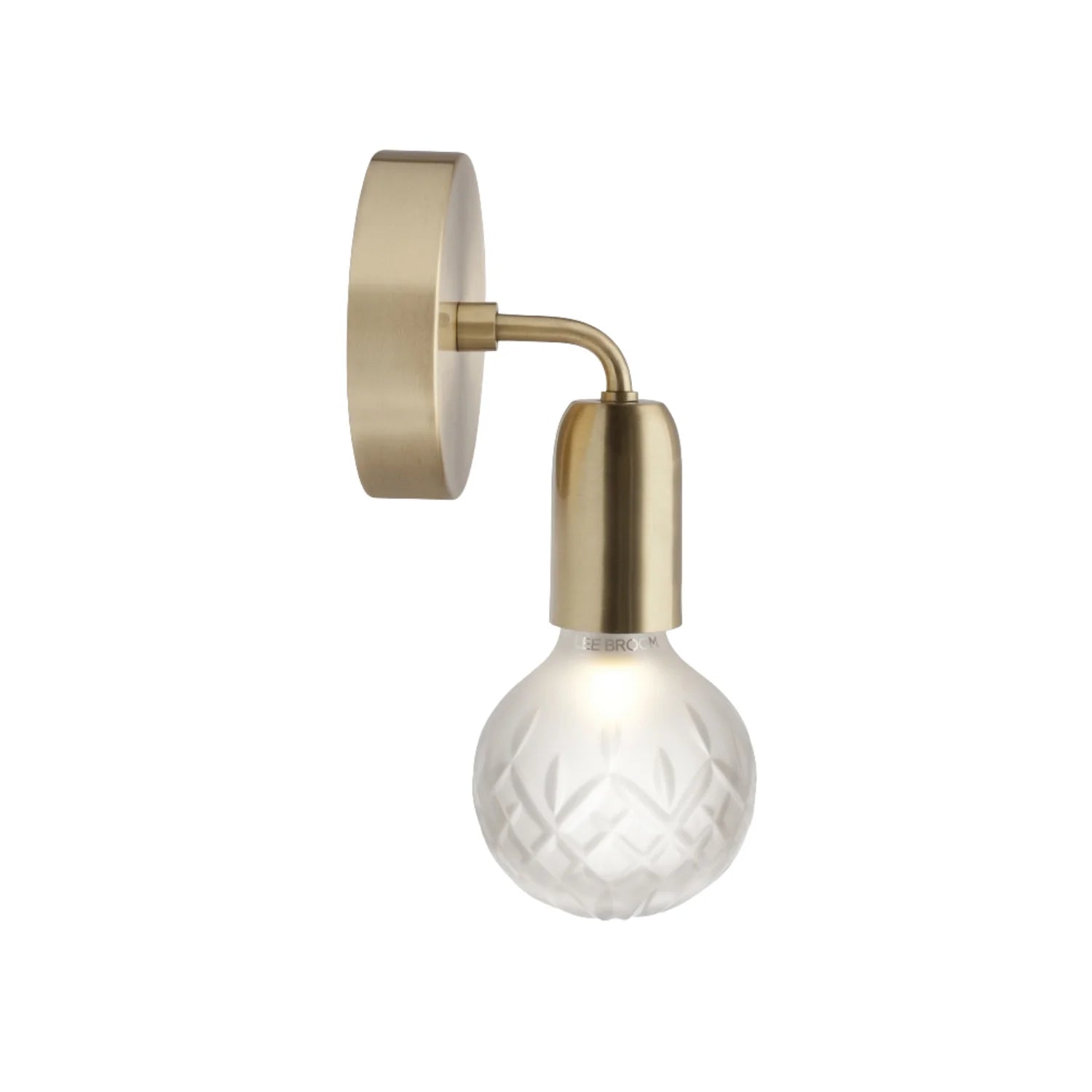 Lampa ścienna CRYSTAL BULB matowe szkło kryształowe z mosiężnym wykończeniem
