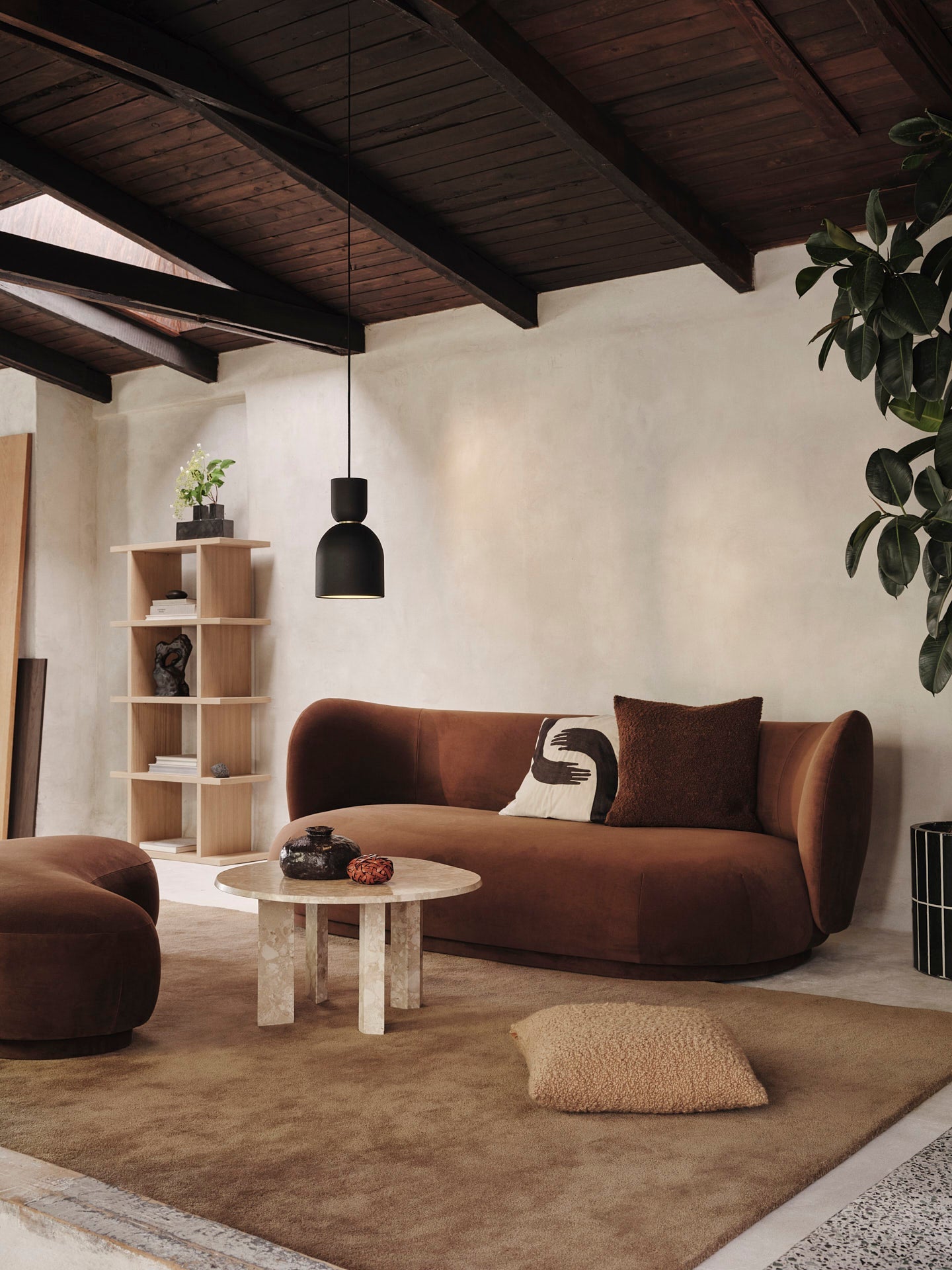 Otomana RICO LOUNGER Rich Velvet brązowy