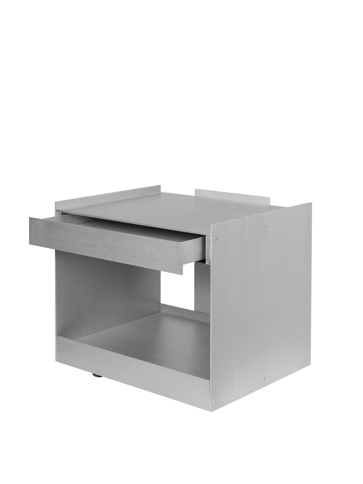 Wózek niski z szufladą LAGER aluminium – ujęcie 5