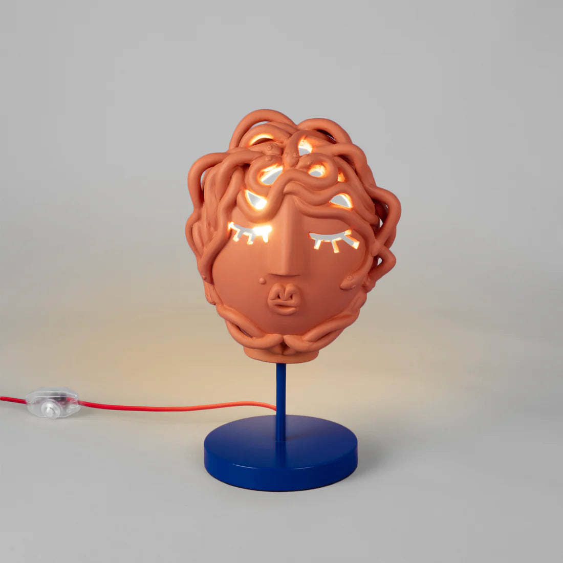 Lampa stołowa MAGNA GRAECIA - MEDUSA terakota