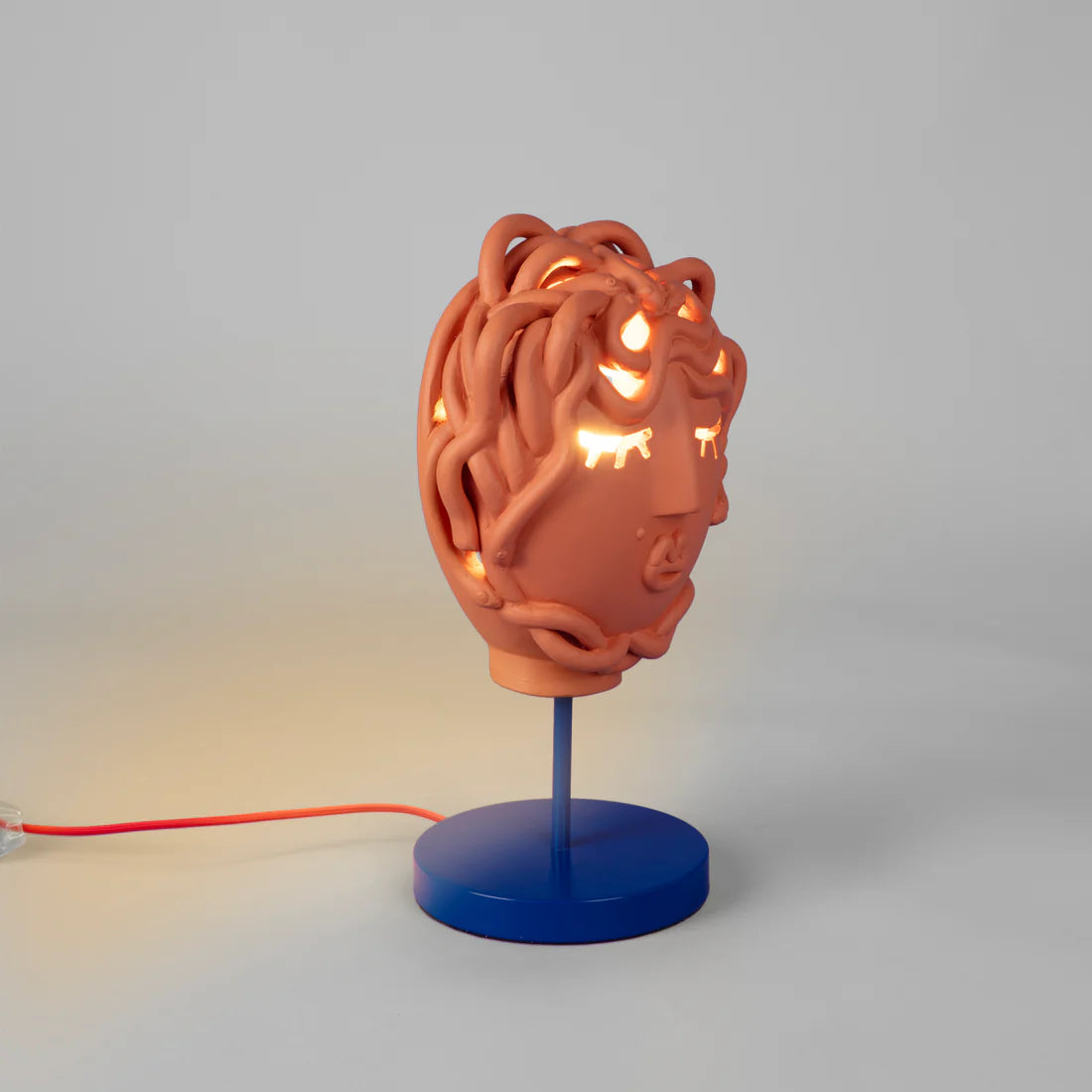 Lampa stołowa MAGNA GRAECIA - MEDUSA terakota