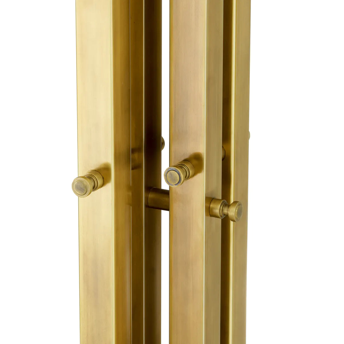 DESTINO floor lamp in gold with a travertine base