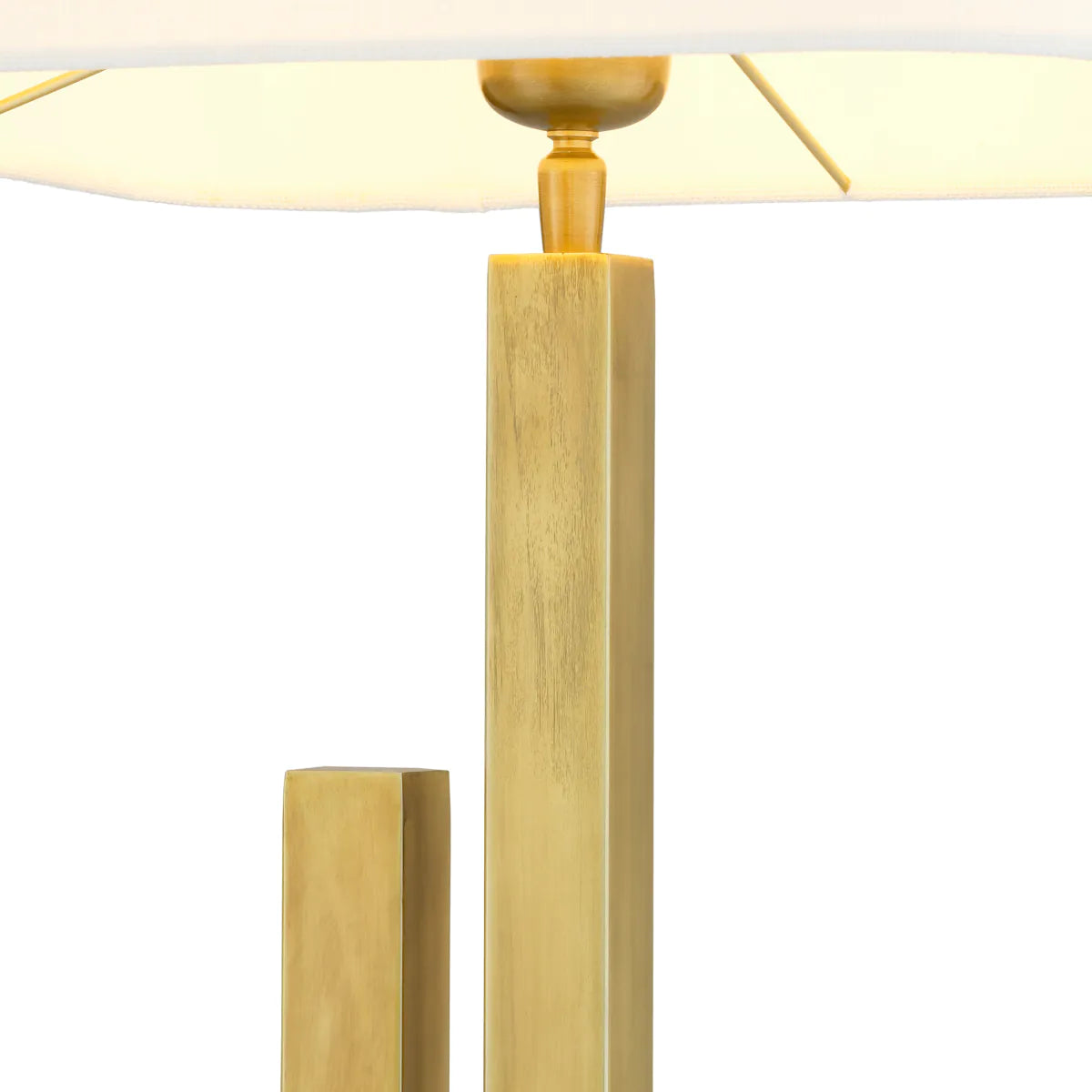 DESTINO floor lamp in gold with a travertine base