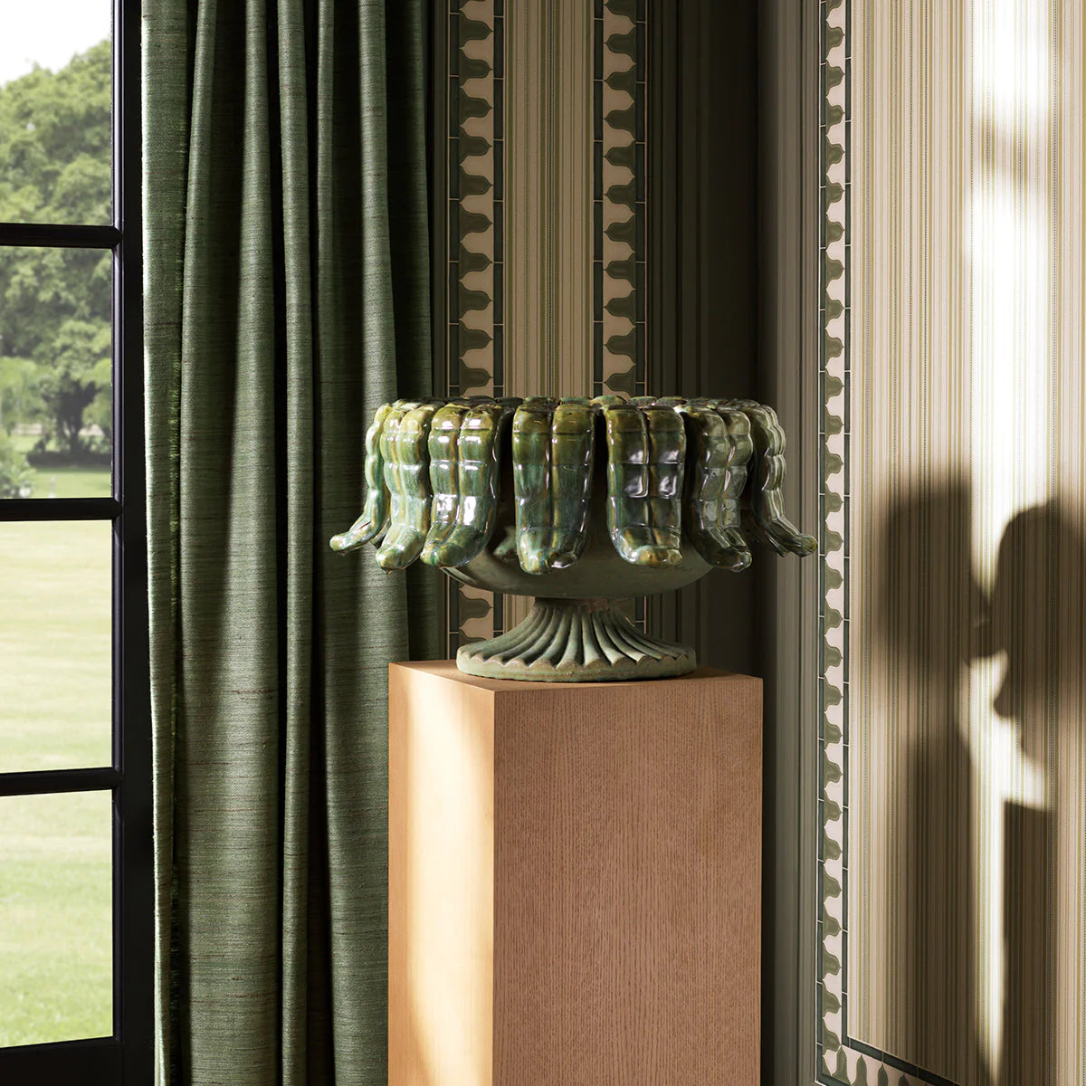 Donica zewnętrzna GRANTHAM grüne Keramik