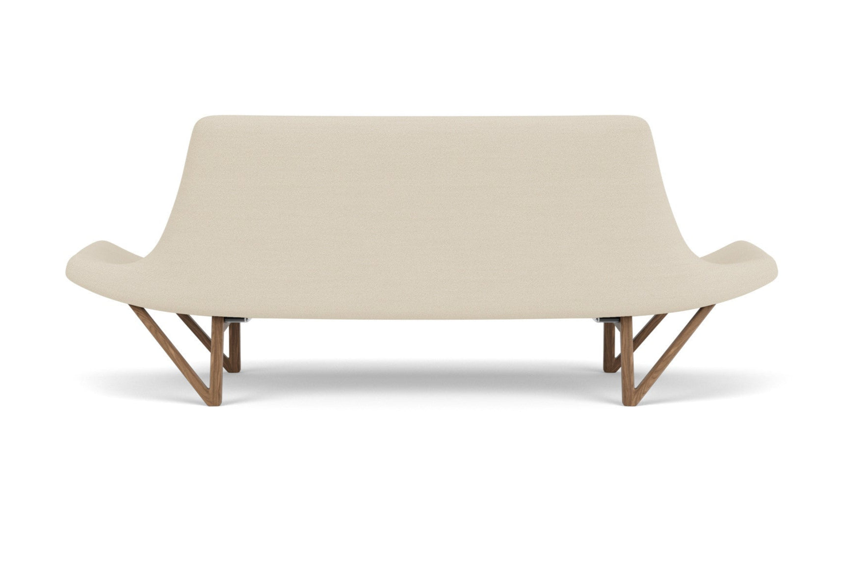 Cream PAGODE Sofa with Walnut Base [Julia]