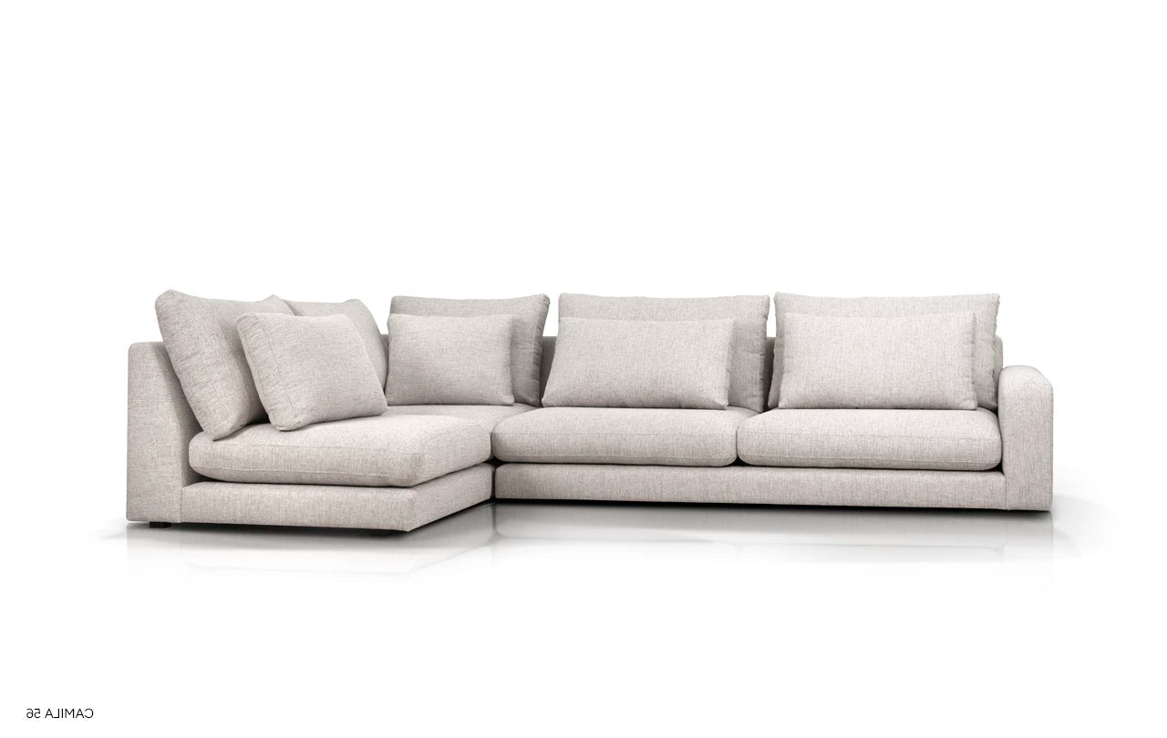 Left-sided modular corner sofa NOOR customizable