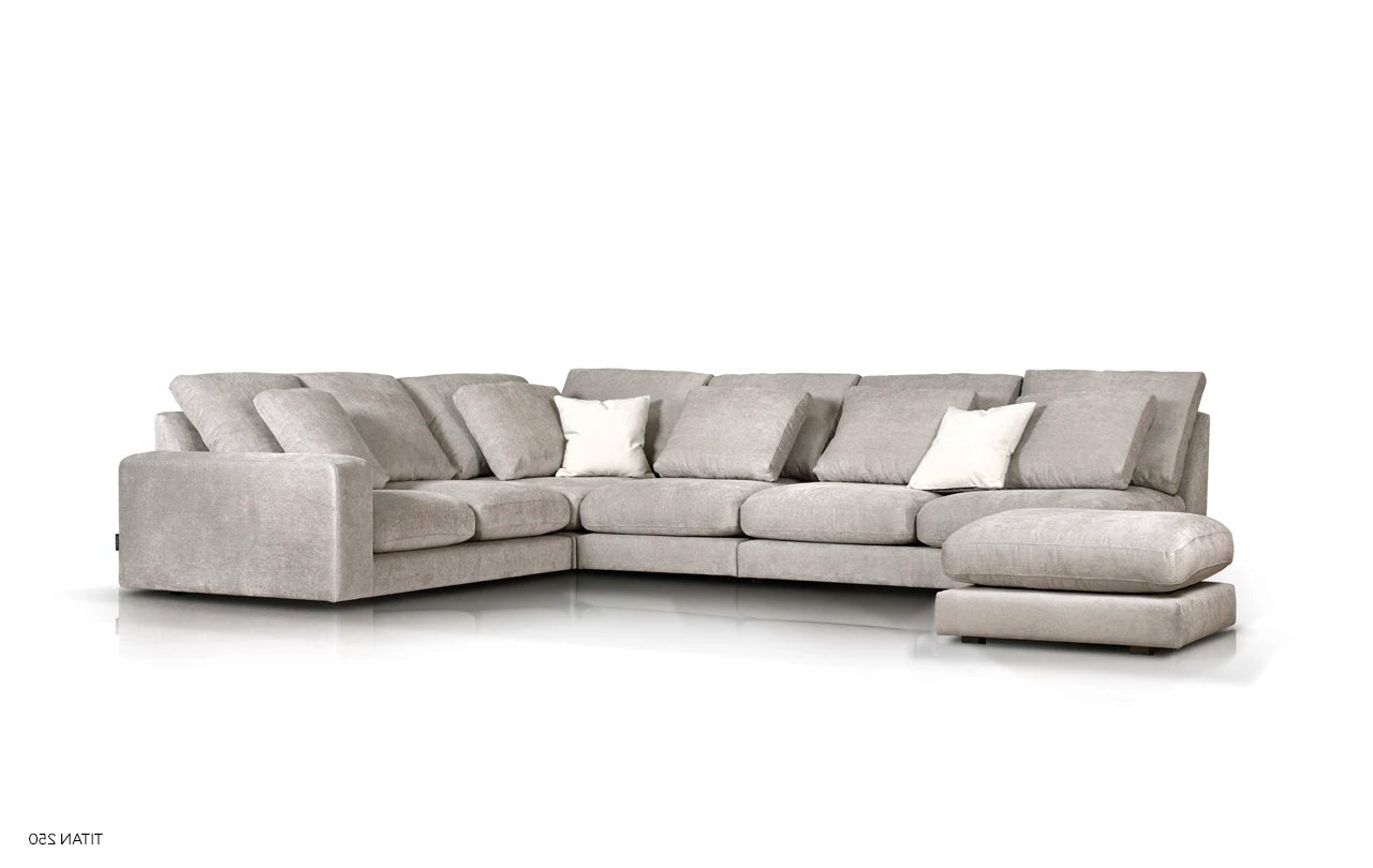 Left-sided modular corner sofa NOOR customizable