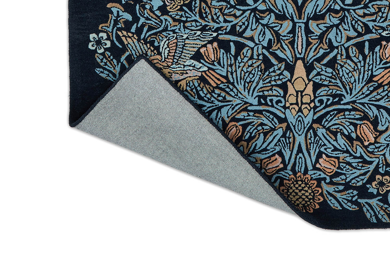 MOrew rug - bird webb’s blue navy blue