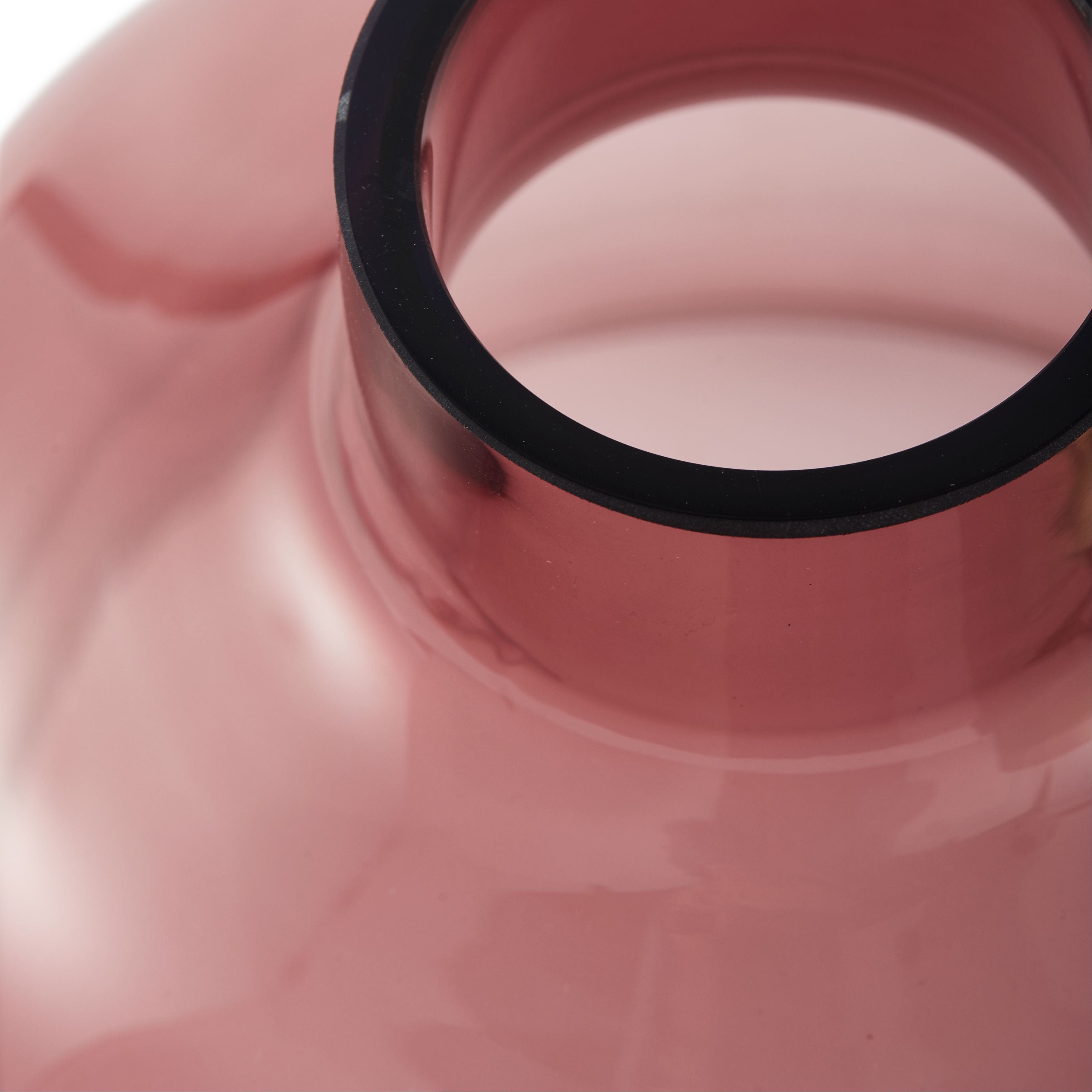 Wazon szklany FORMY różowy z zielonym