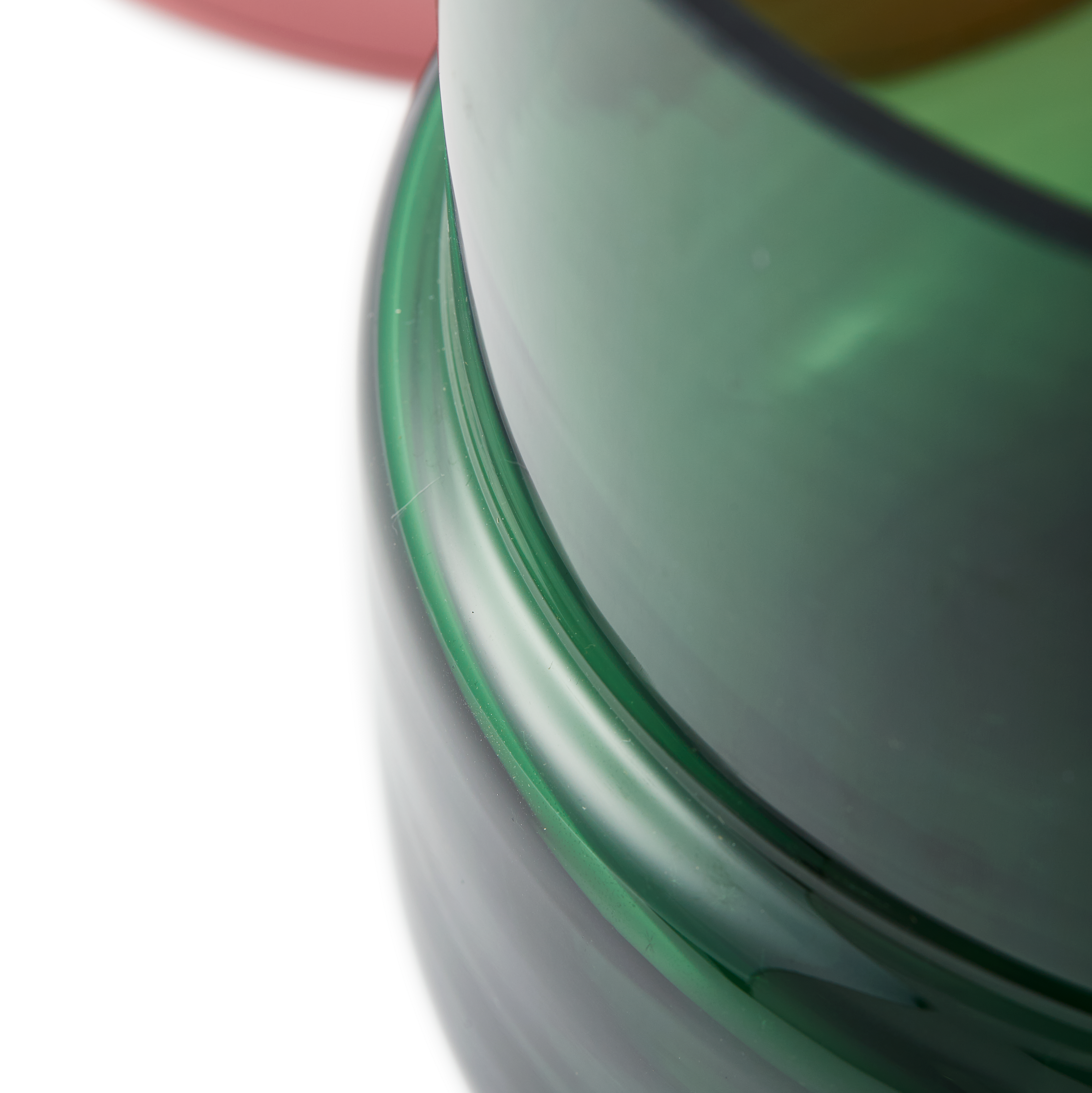 Wazon szklany FORMY różowy z zielonym