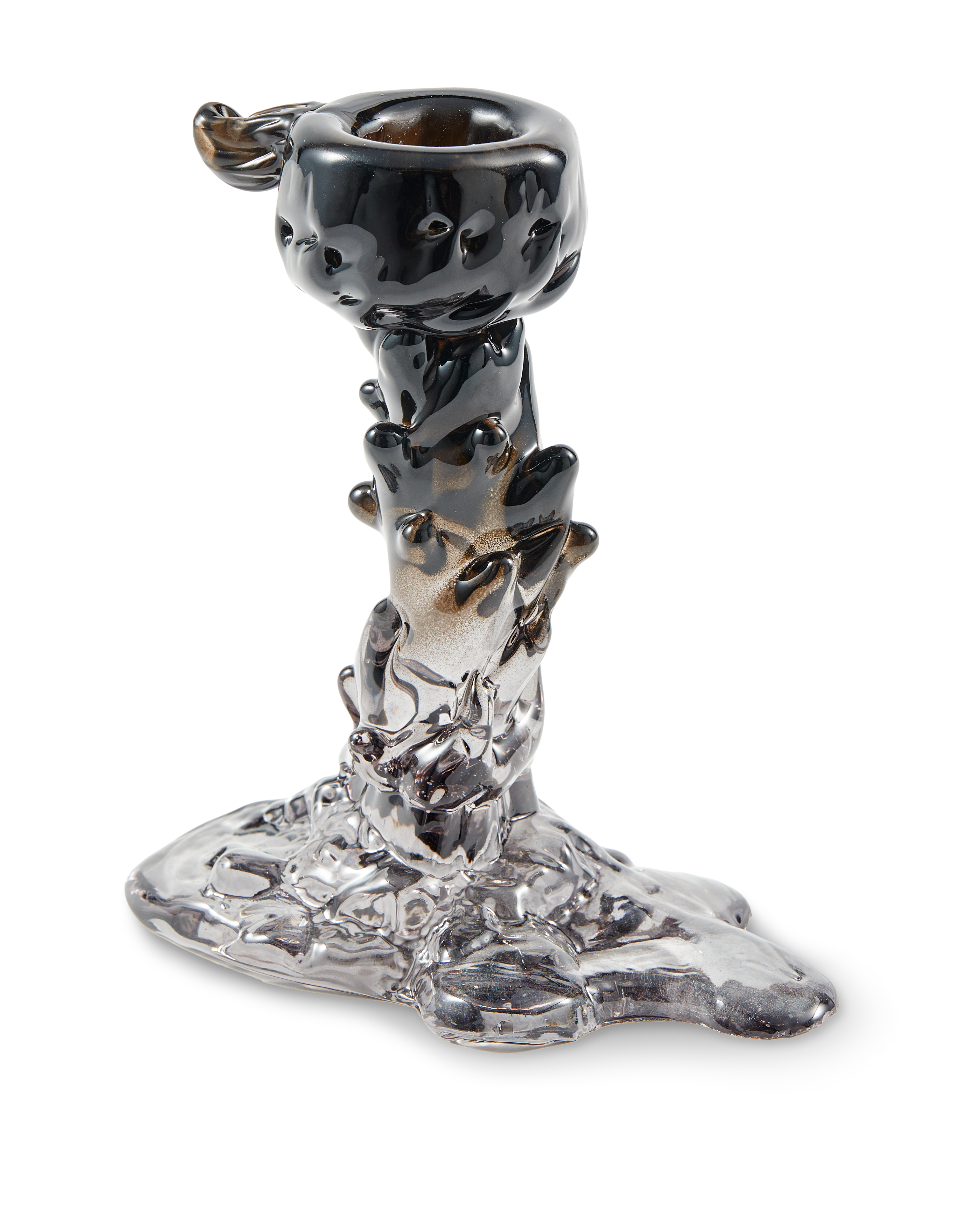 Świecznik GLASS DRIP czarny