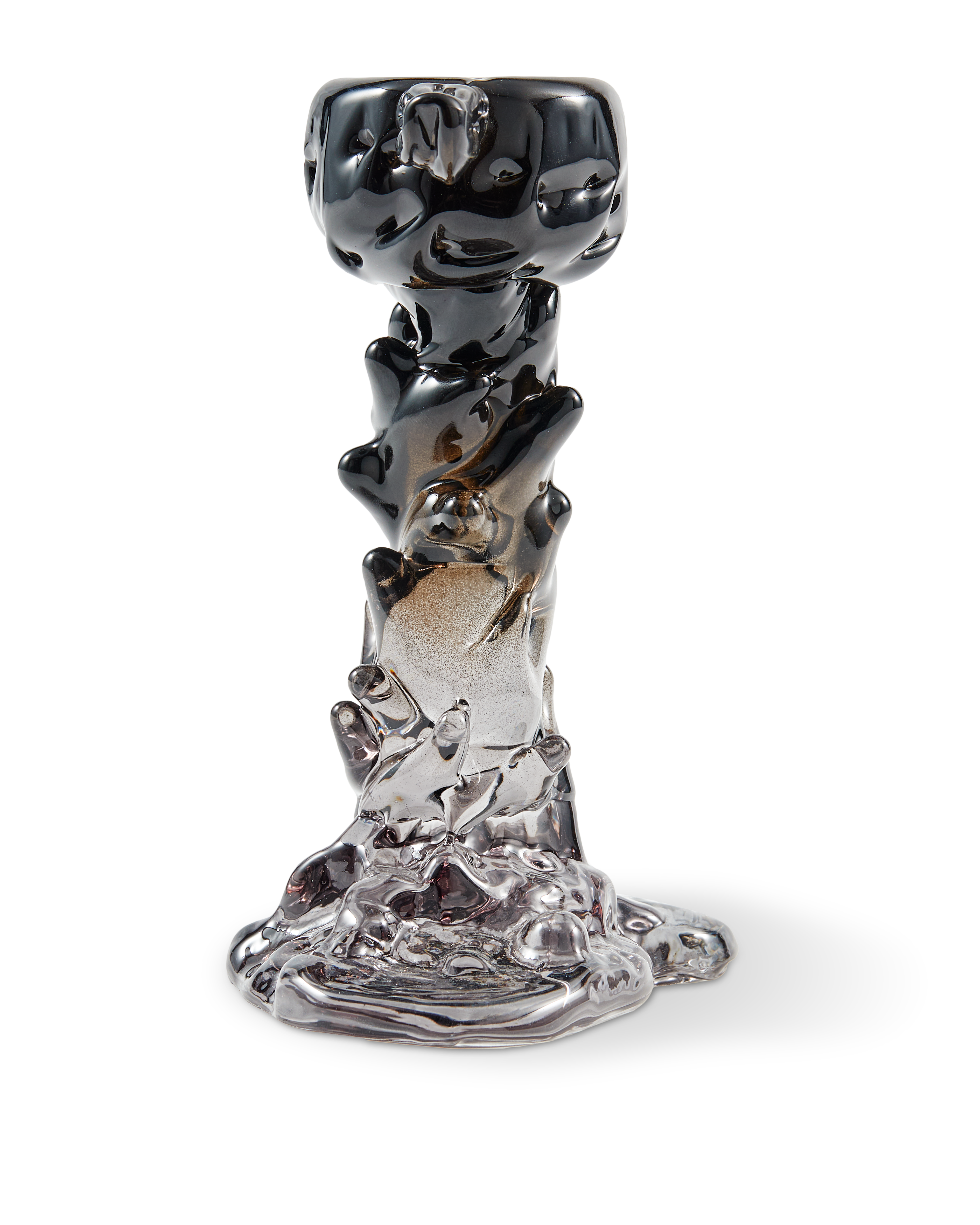 Świecznik GLASS DRIP czarny