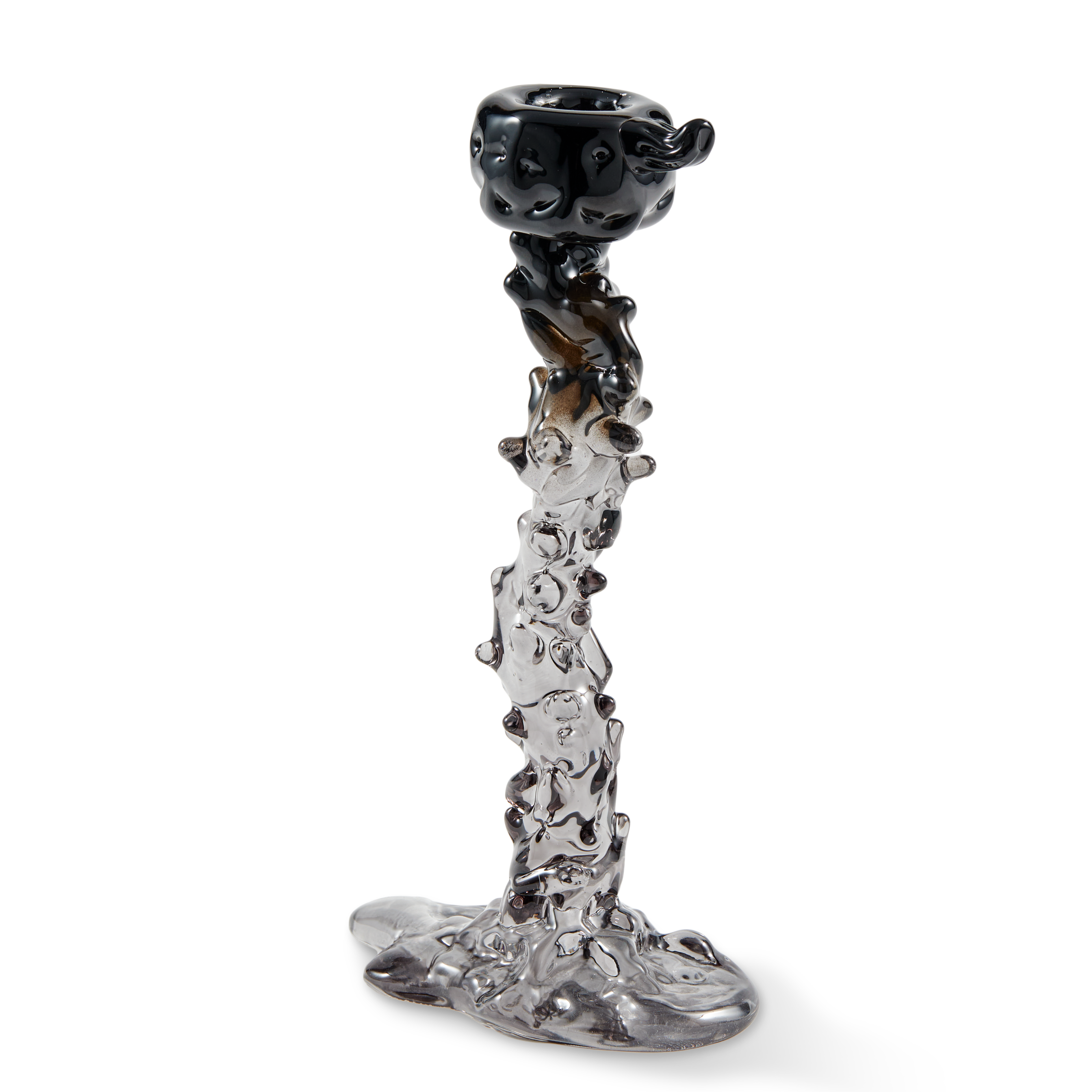 Świecznik GLASS DRIP czarny