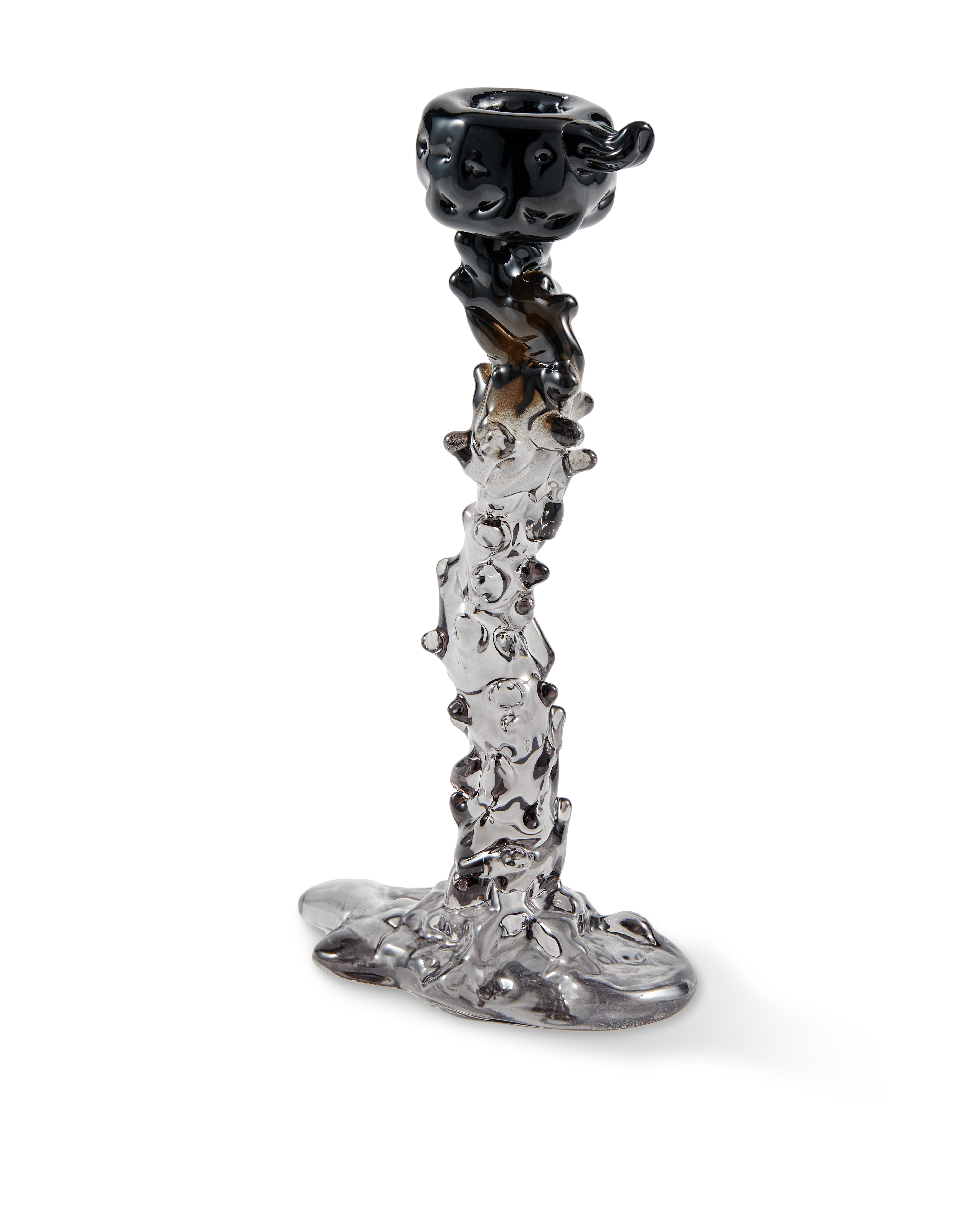 Świecznik GLASS DRIP czarny