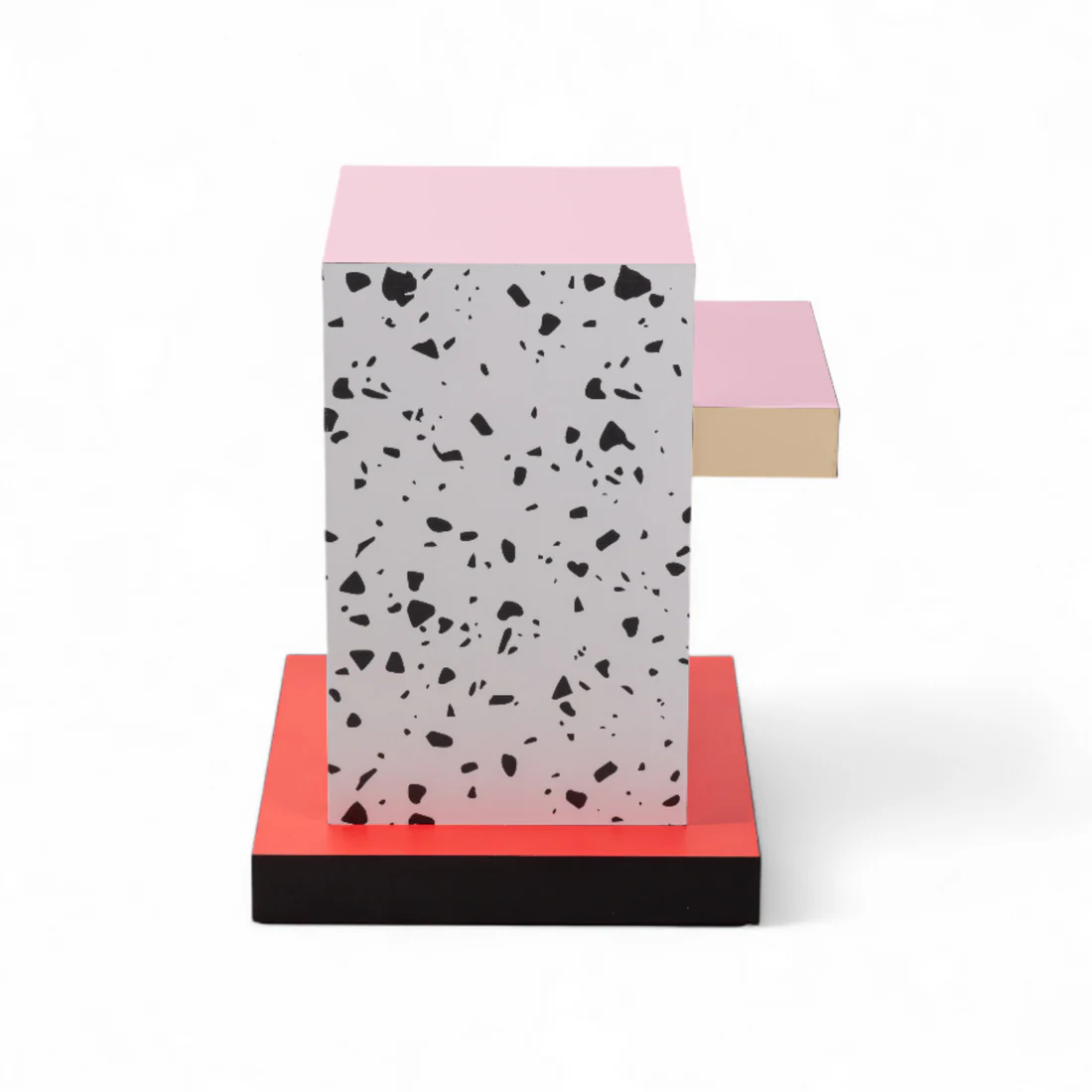 Beistelltisch SUPERSIDE TERRAZZO rosa mit Rot