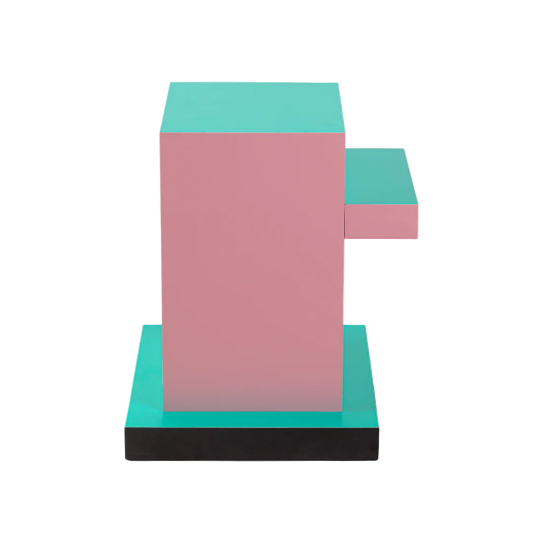 Stolik boczny SUPERSIDE RED GRID biały z różowym i zielonym