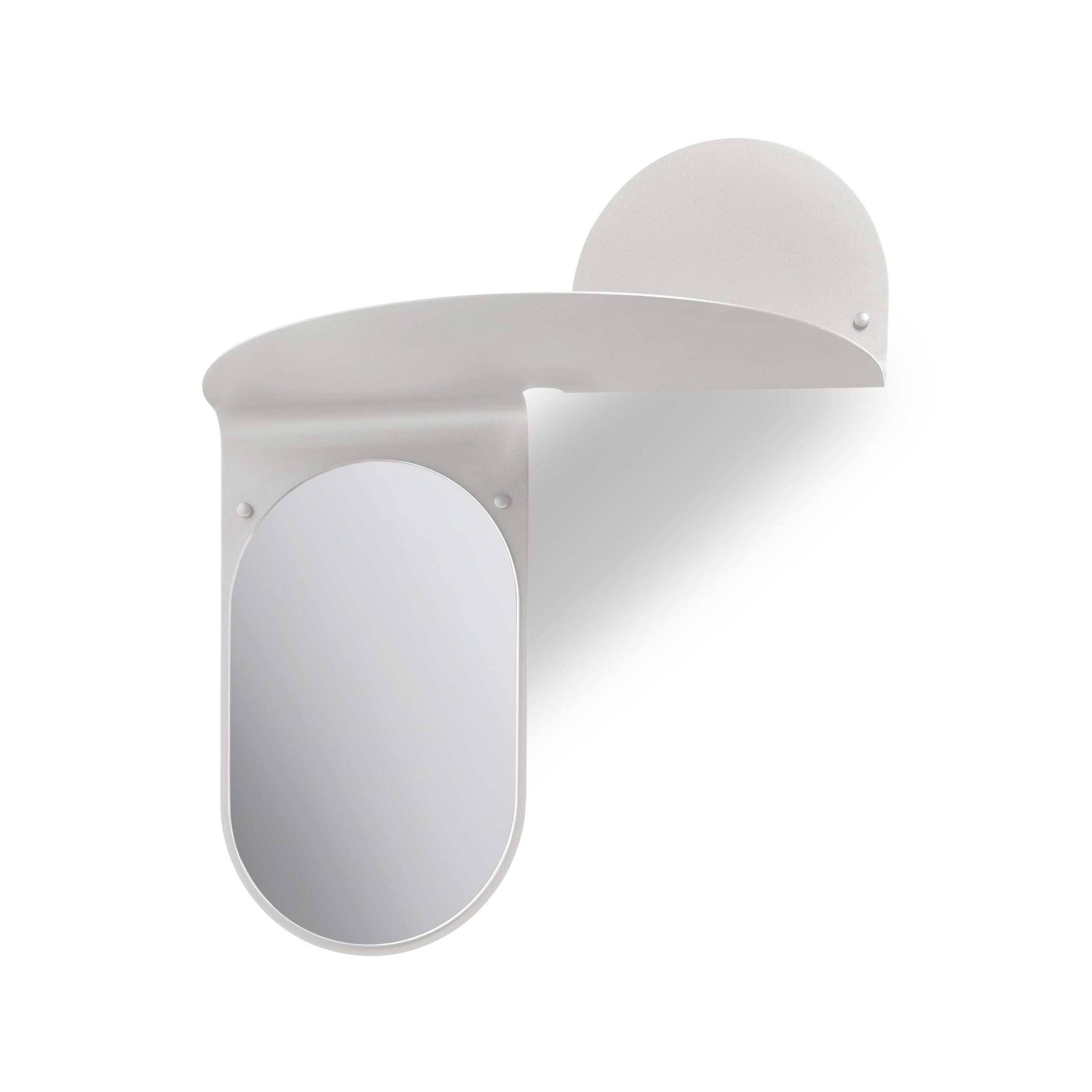 Lustro ścienne z półką FLIP szary