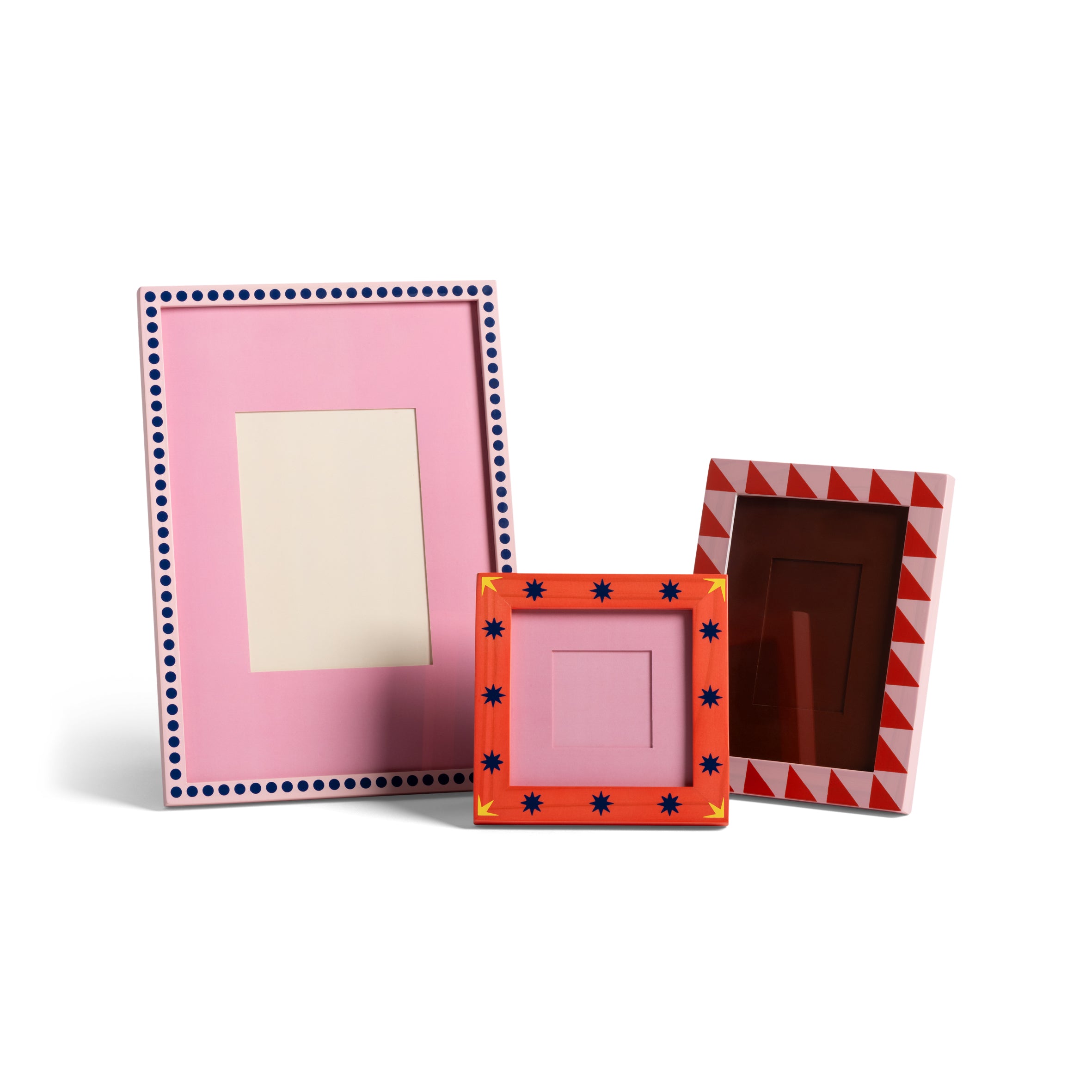 PATCH photo frame pink with red and brown