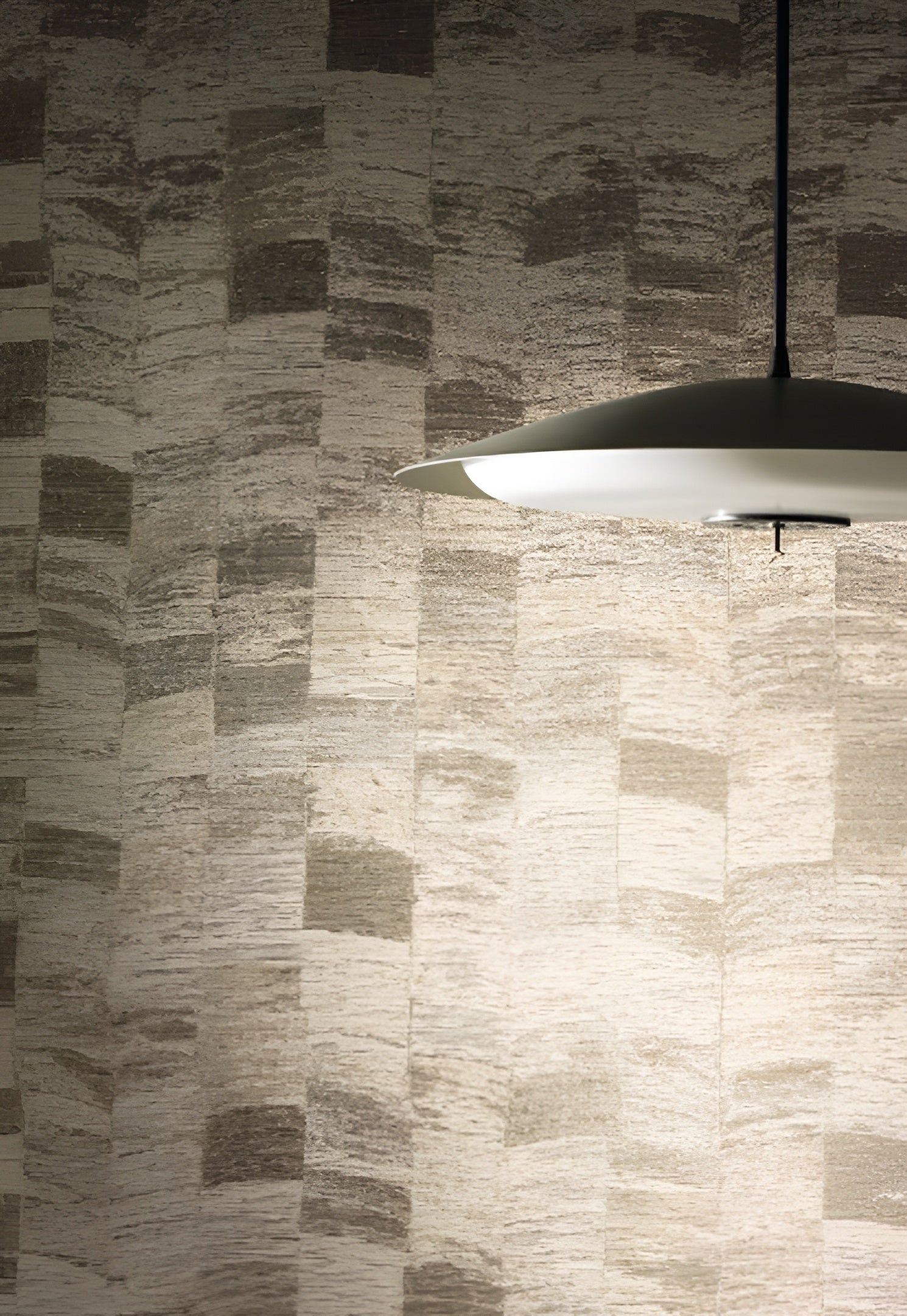 Textile wallpaper with a geometric pattern PUEBLOS - SAND beige