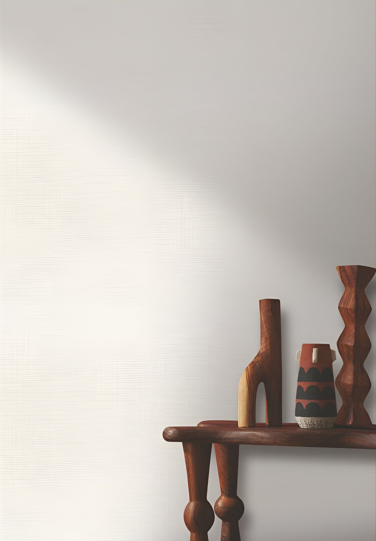 Tapeta strukturalna imitująca lniane płótno SHINOK - BLANC PETALE złamana biel