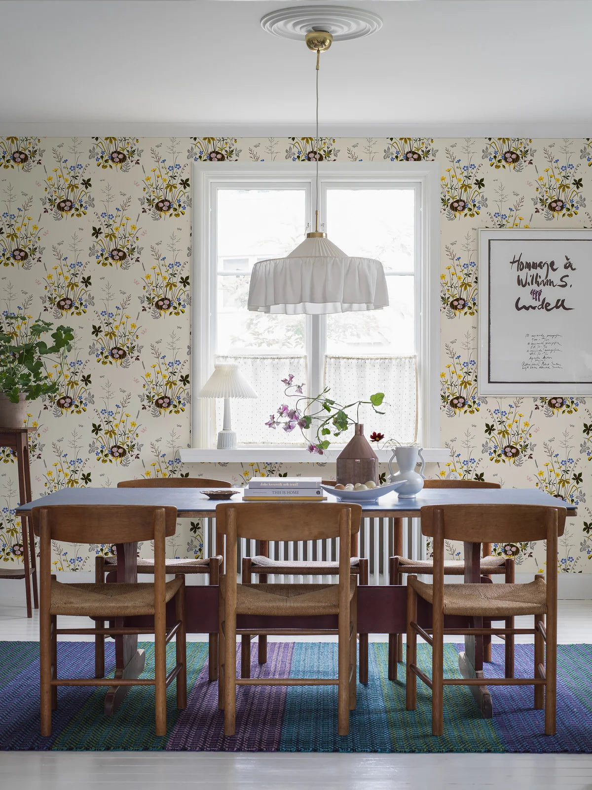 Tapete mit floralem Blumenmuster FAGELBO creme mit braun