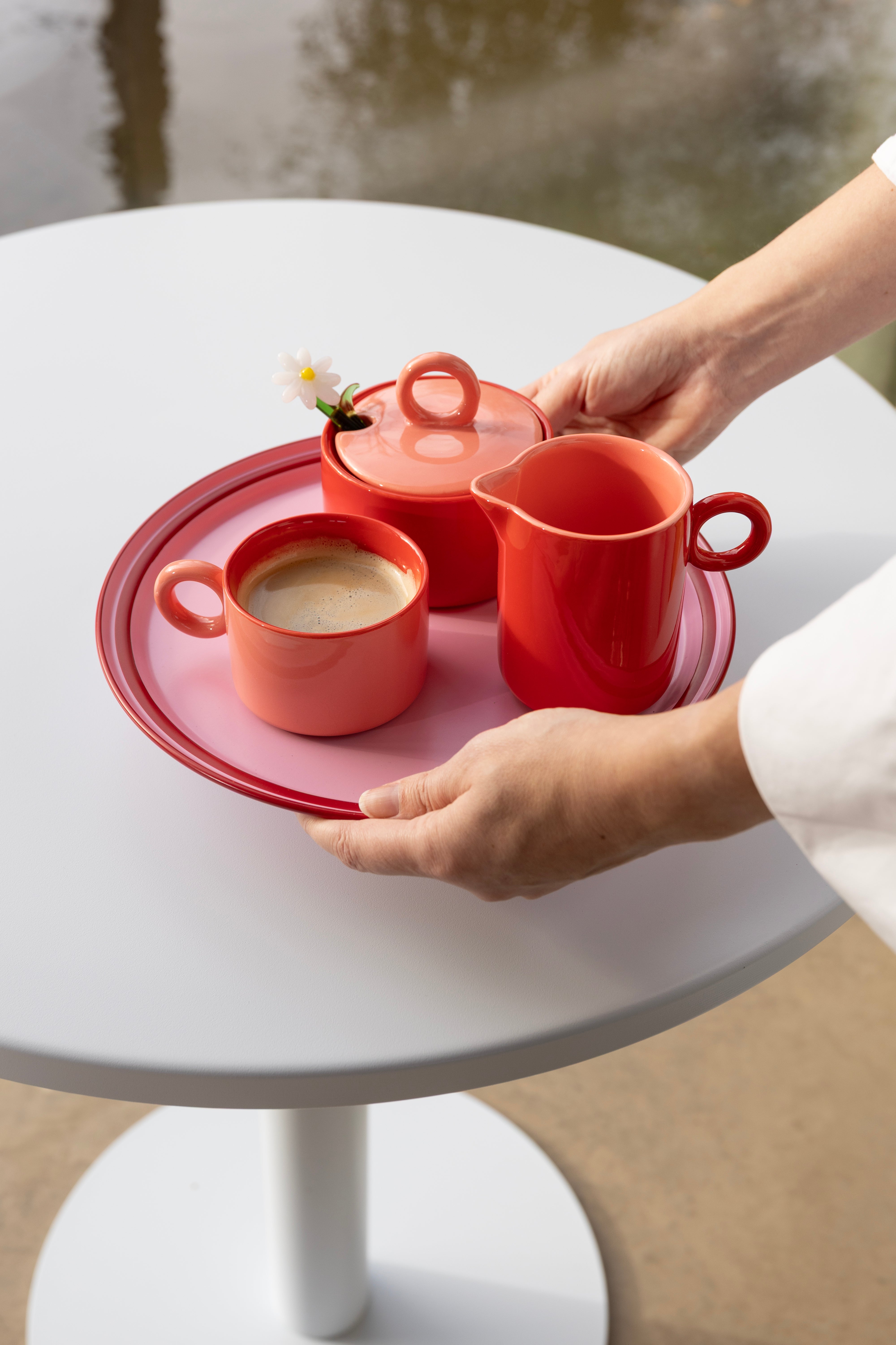 Taca VANO różowy z czerwonym