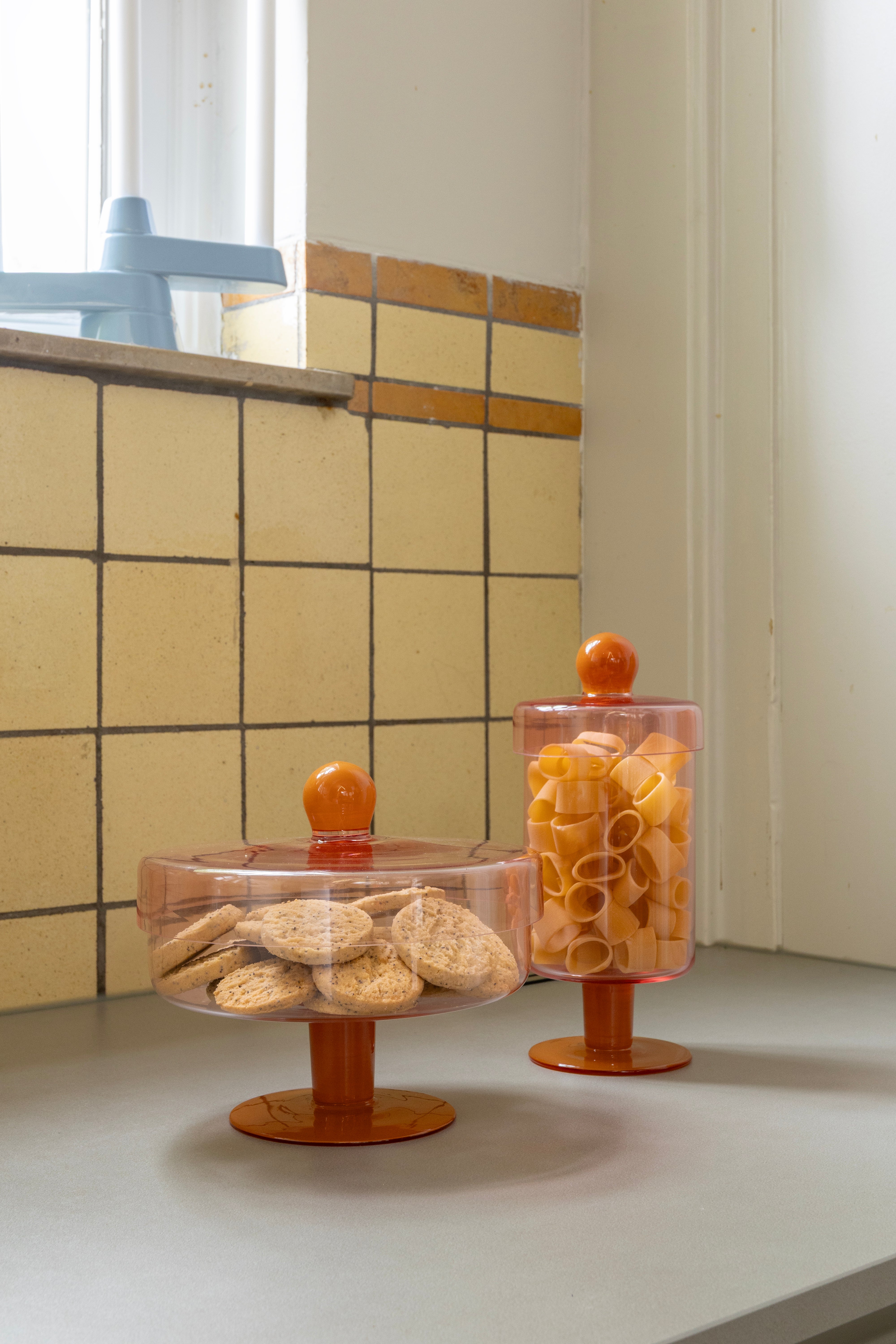 Patera mit Deckel DUO rosa mit orange