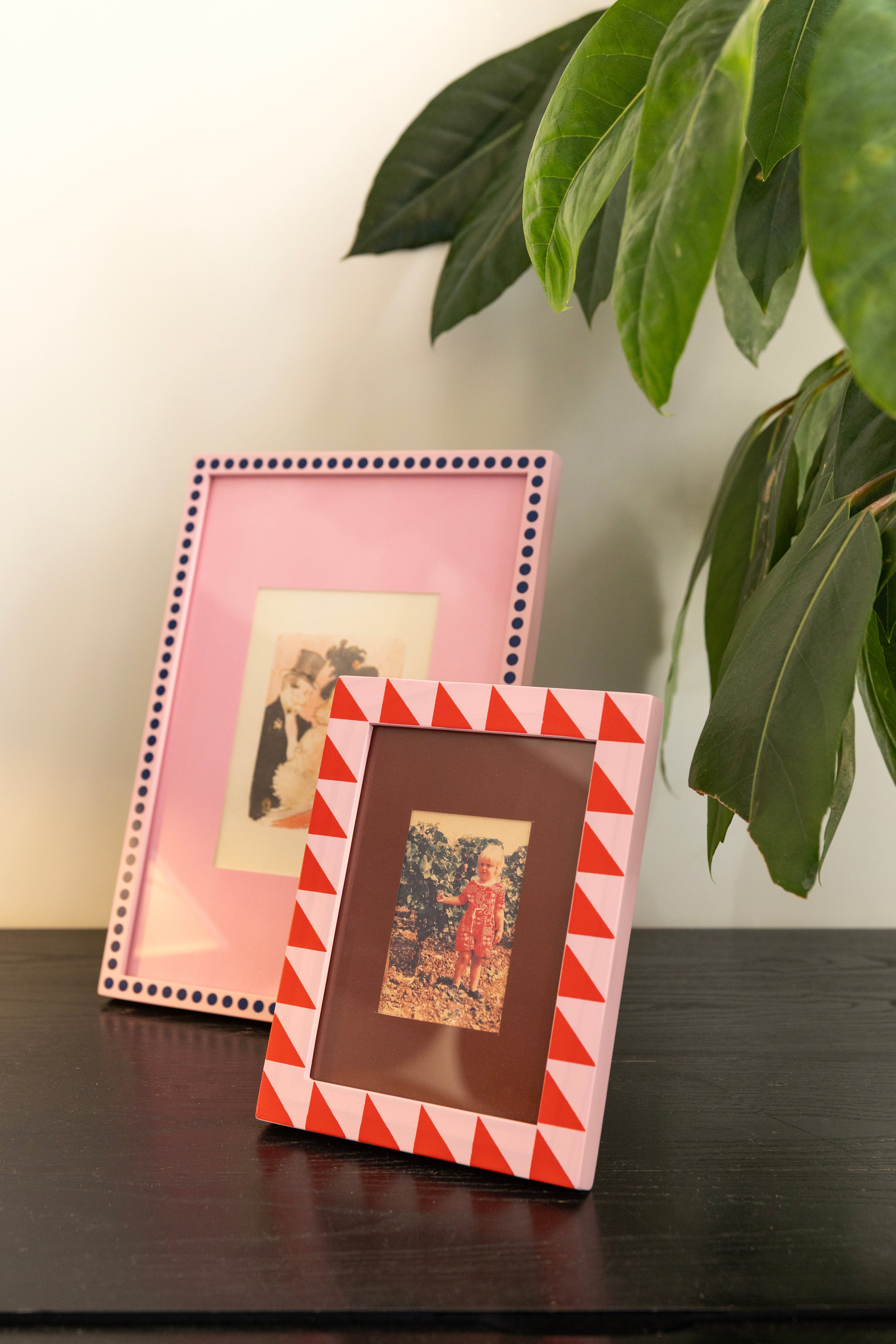 PATCH photo frame pink with red and brown