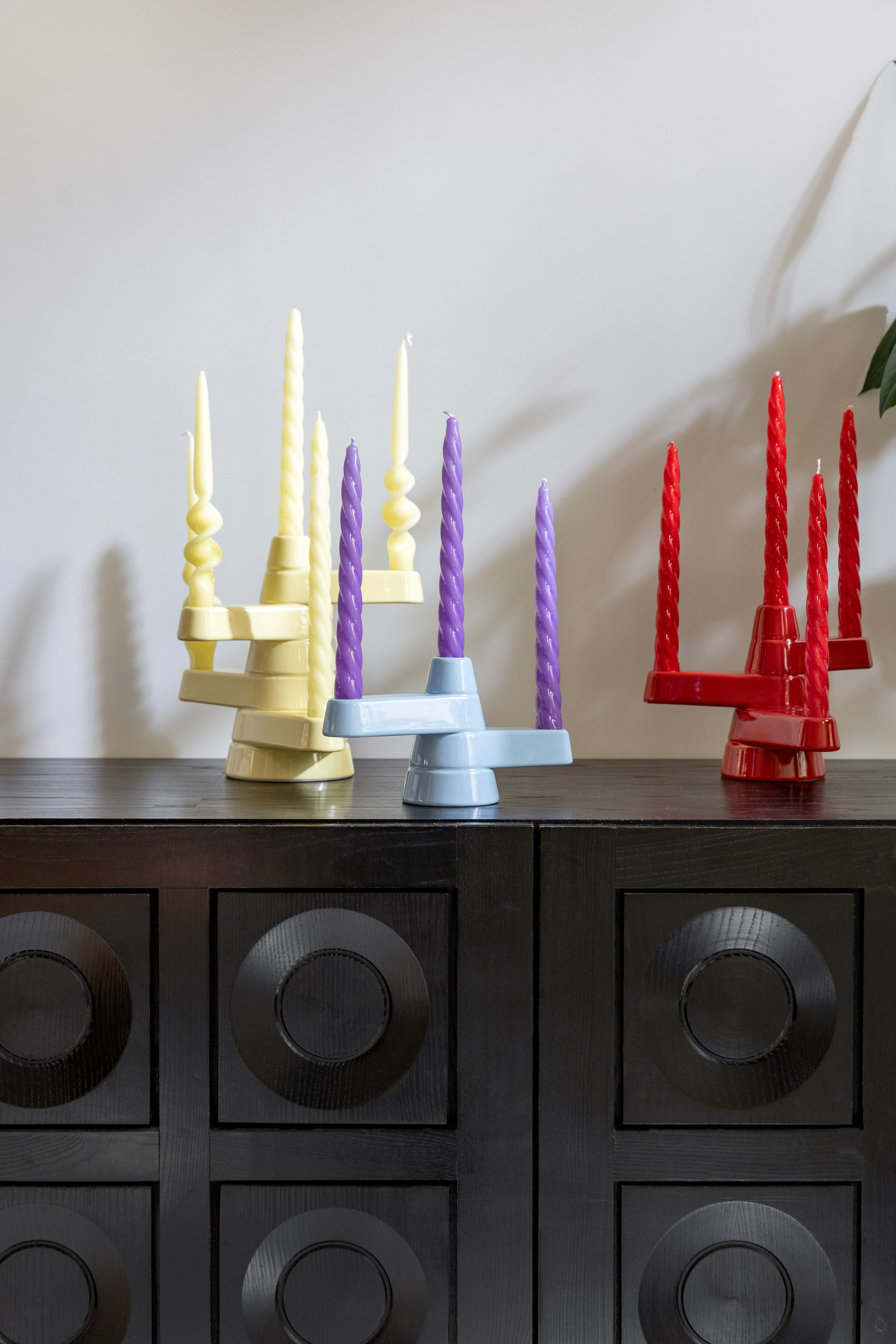 Dreiflügeliger Kerzenhalter BRUTE rot