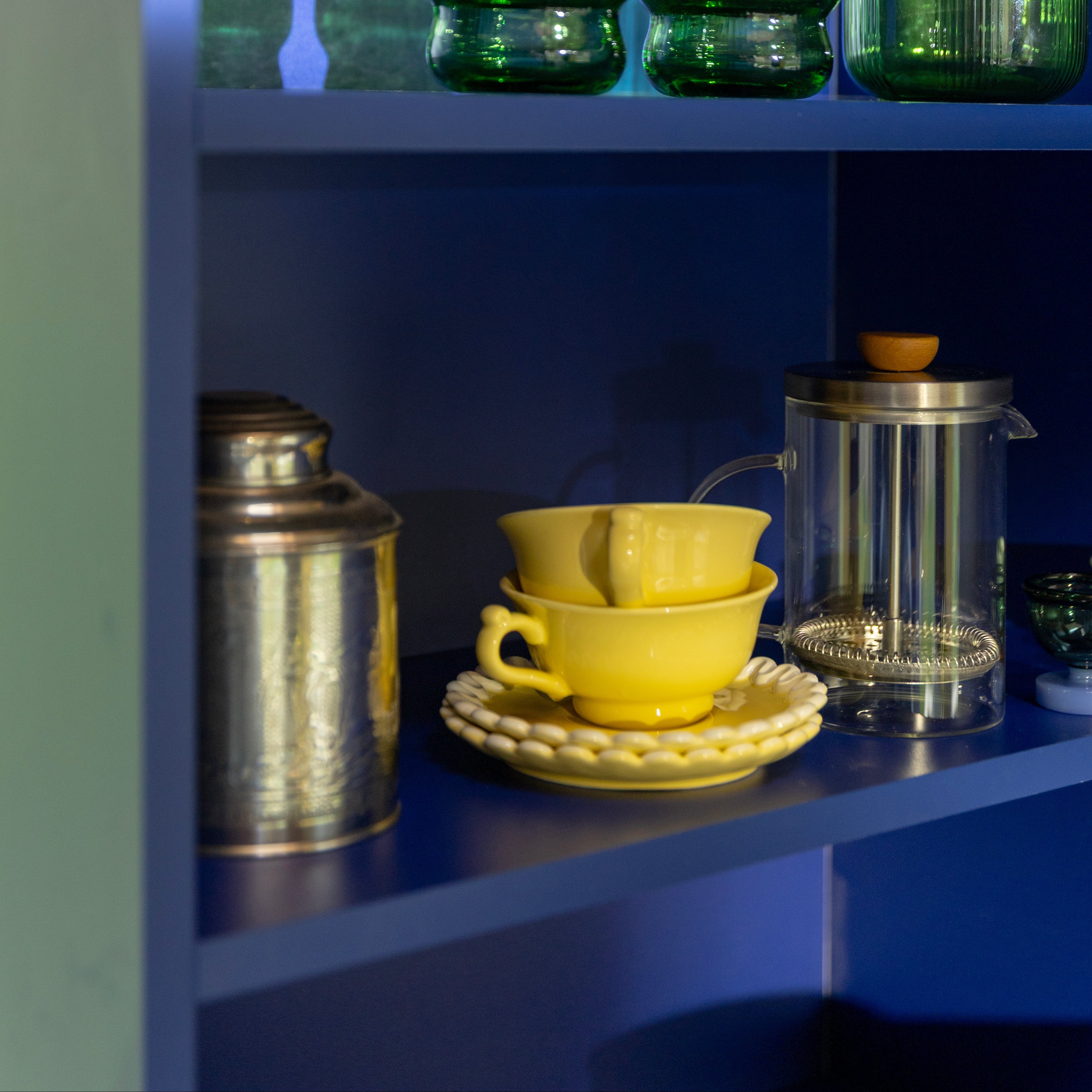 Set of cups with saucer WHIP yellow