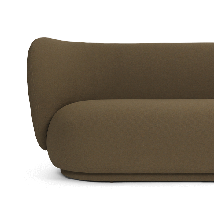 Sofa 3-osobowa RICO Grain oliwkowy karmel