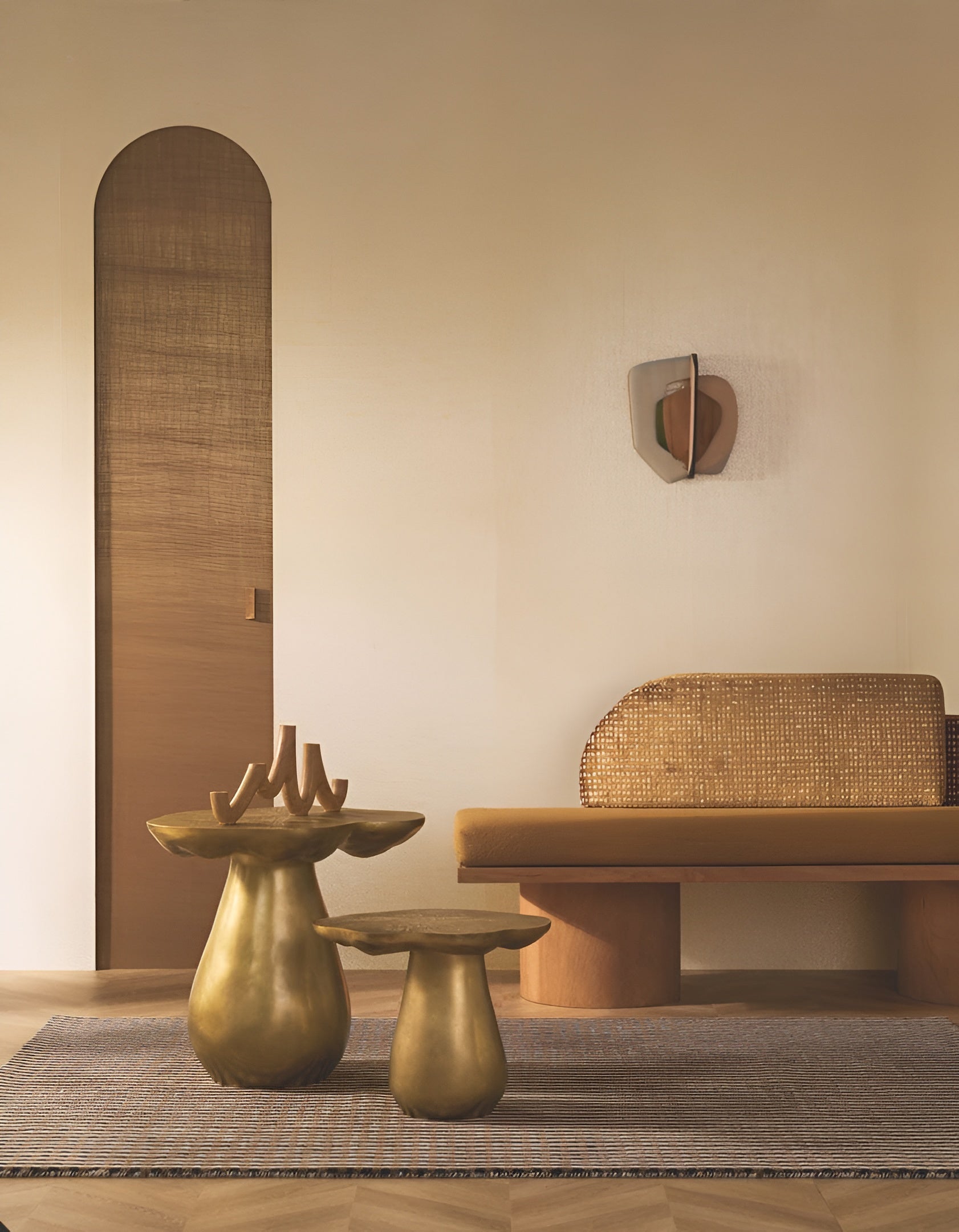 Metallic textile wallpaper RADIEUSE - IVORY PLATINUM platinum ivory