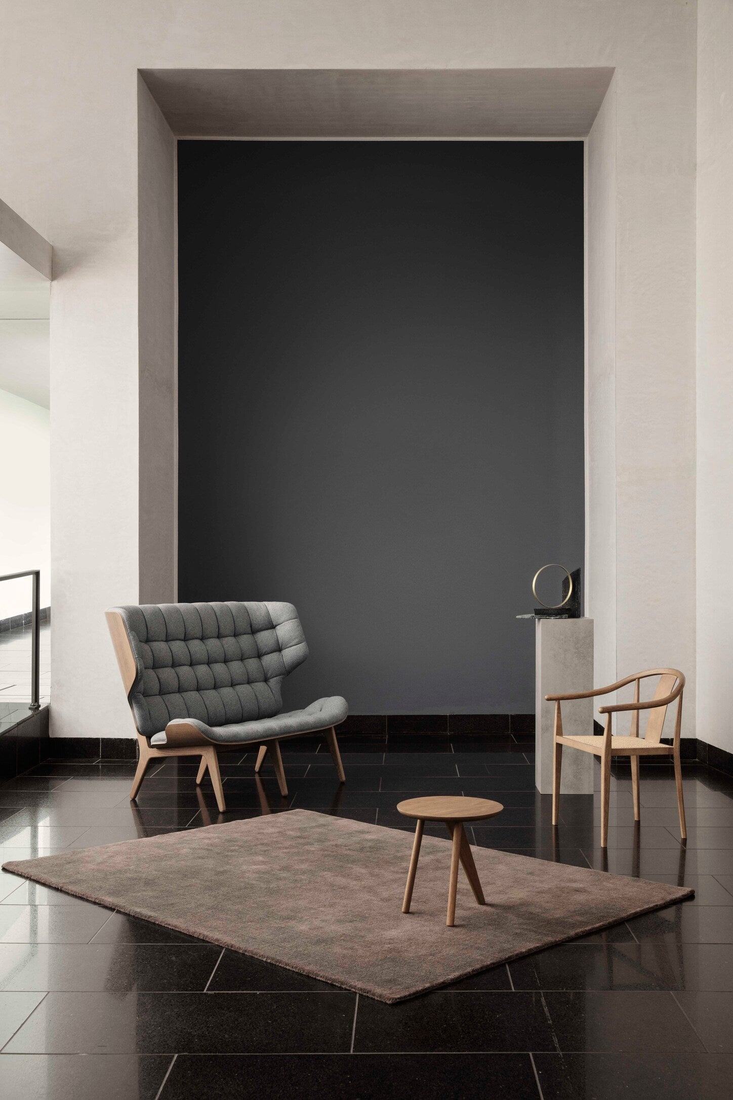 Upholstered Chair SHANGHAI Black Ash Wood