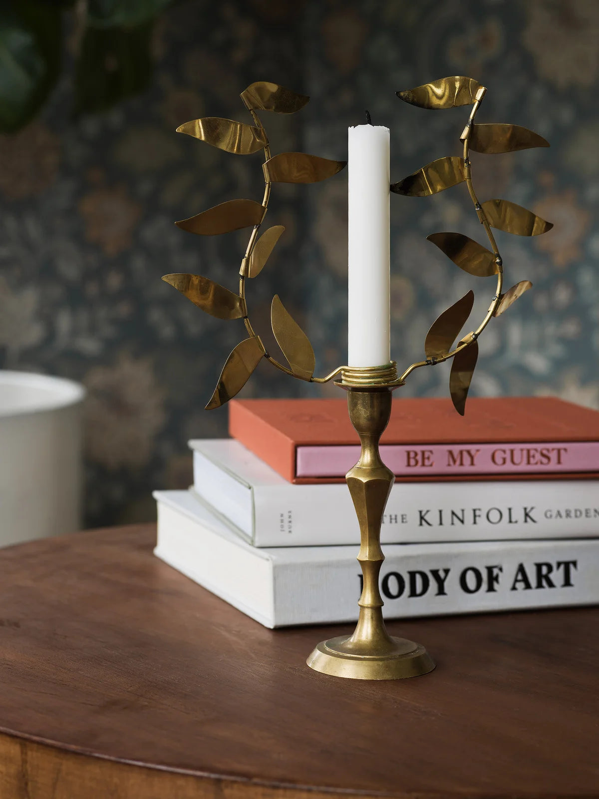 Tapeta flizelinowa papierowa z roślinnym wzorem ALICIA niebieski z zielonym