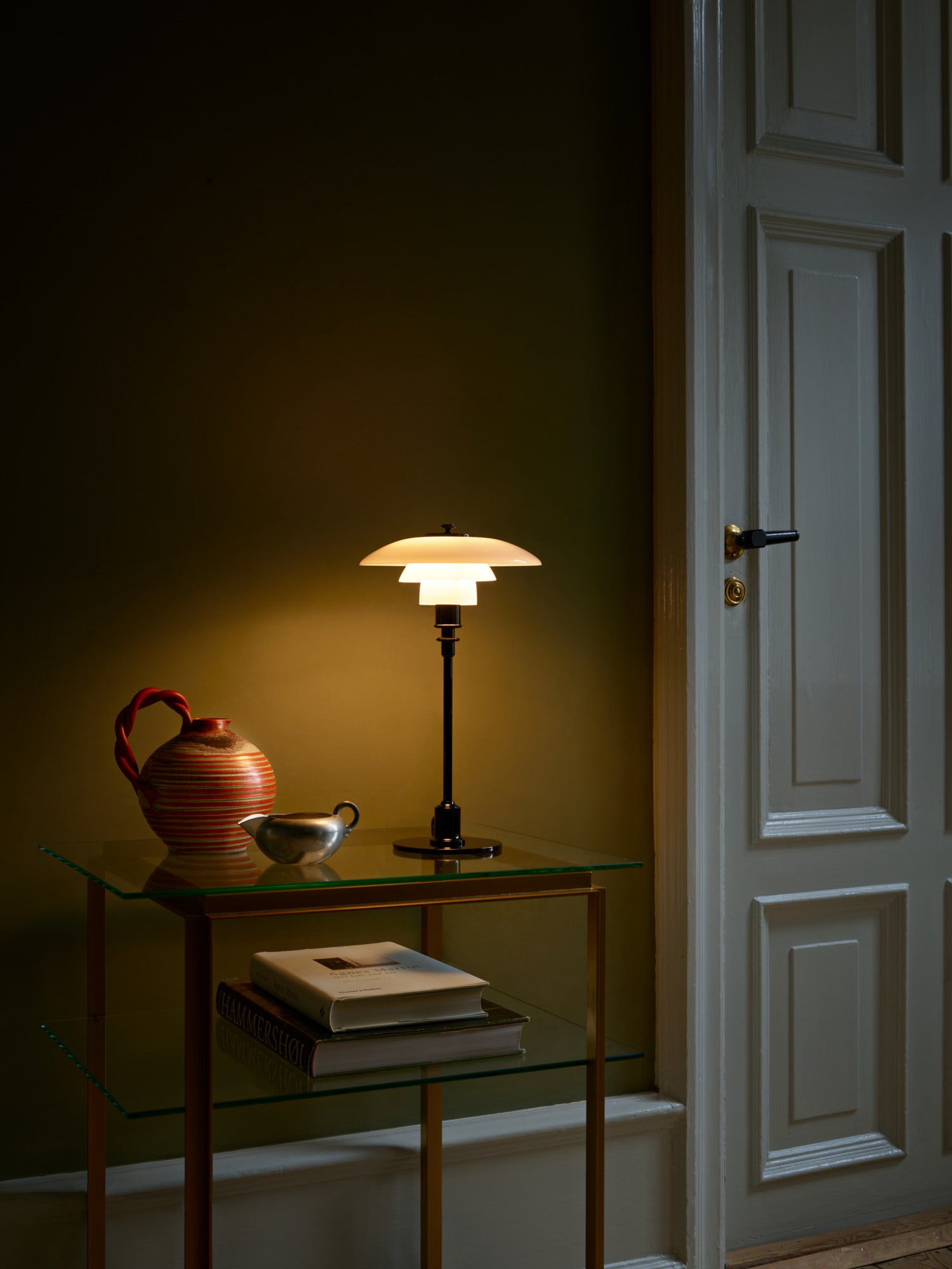 Lampa stołowa PH 2/1 biały z czarną podstawą