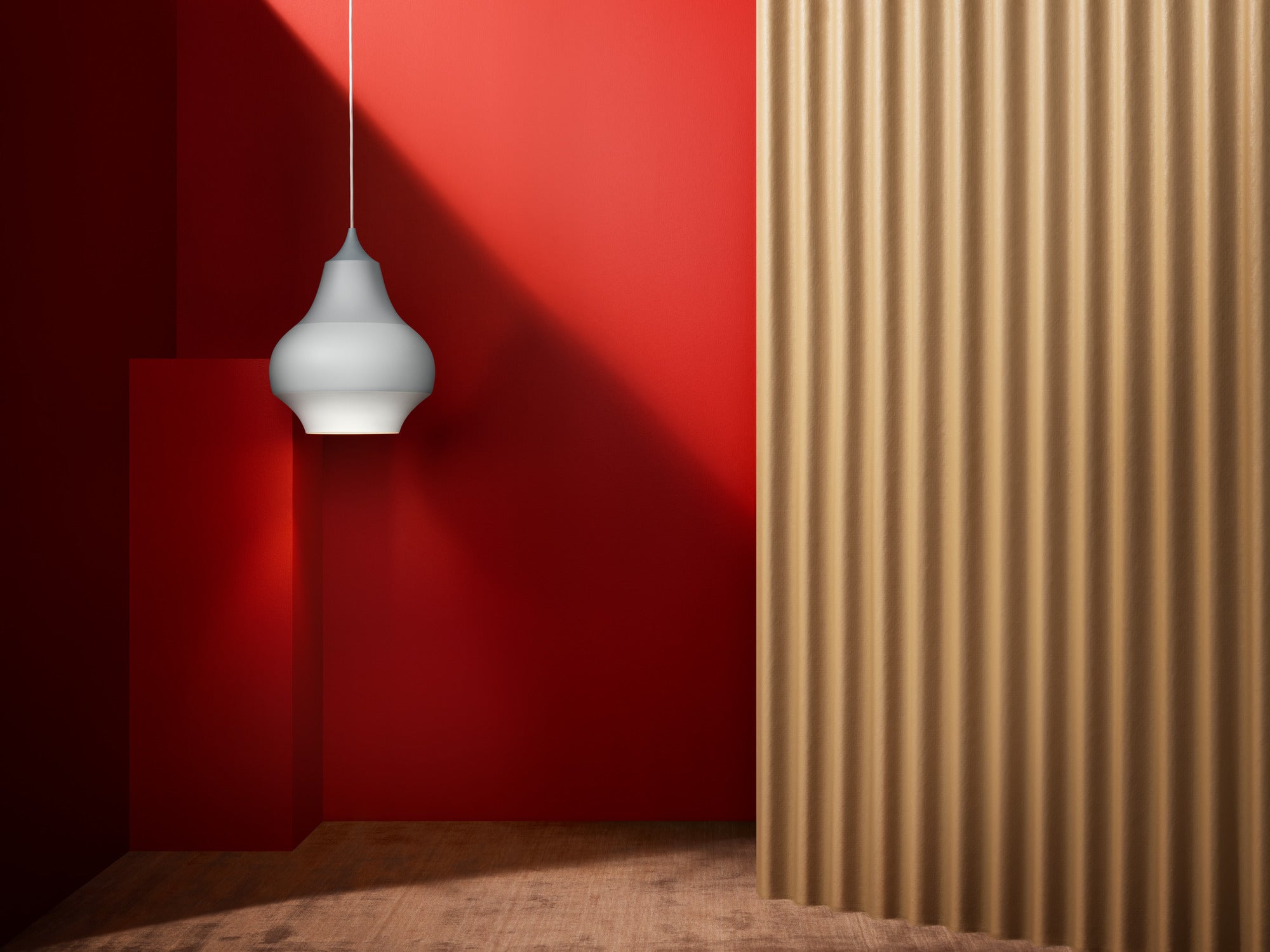 Lampa wisząca CIRQUE biały z szarą końcówką