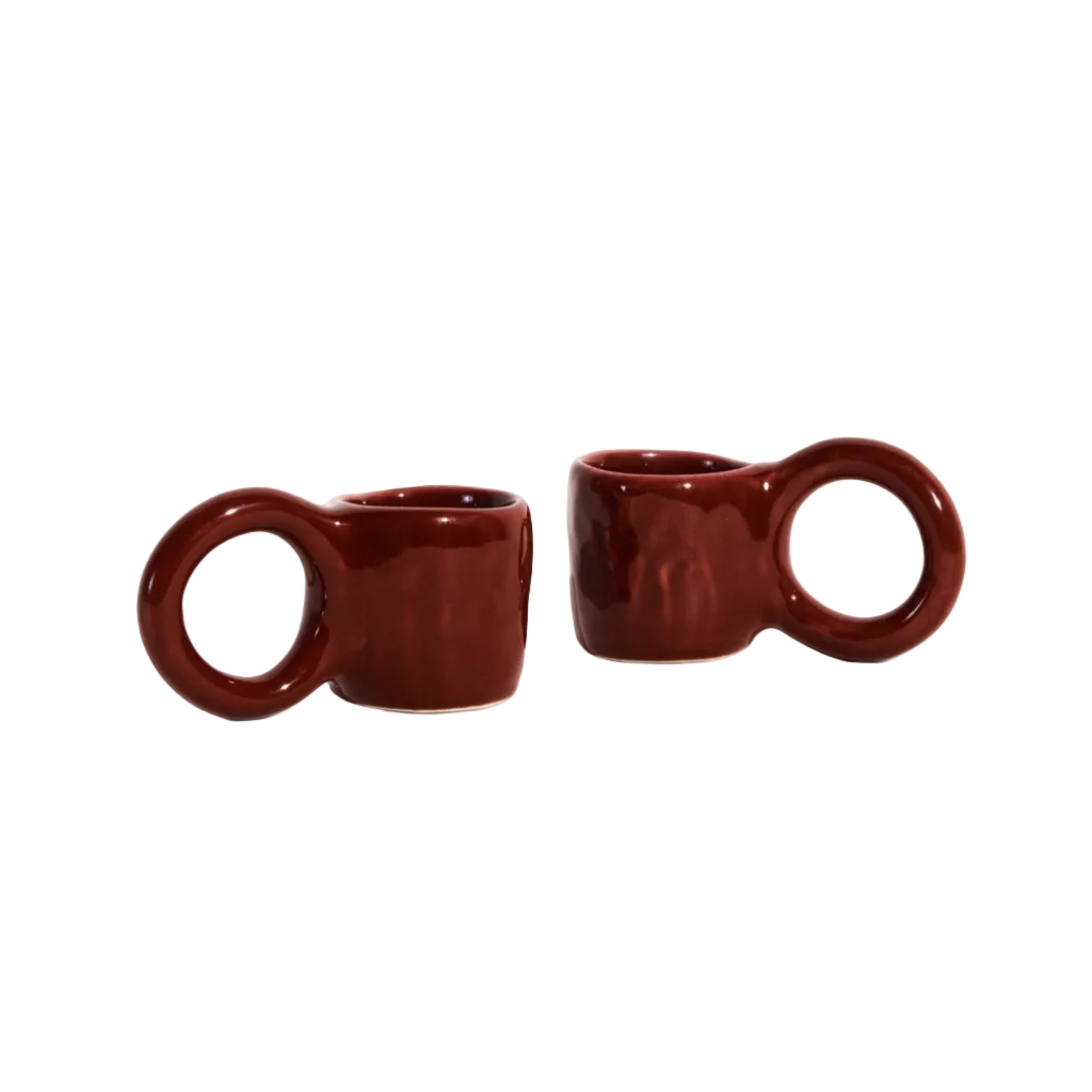 Zestaw kubków do espresso DONUT wiśniowy
