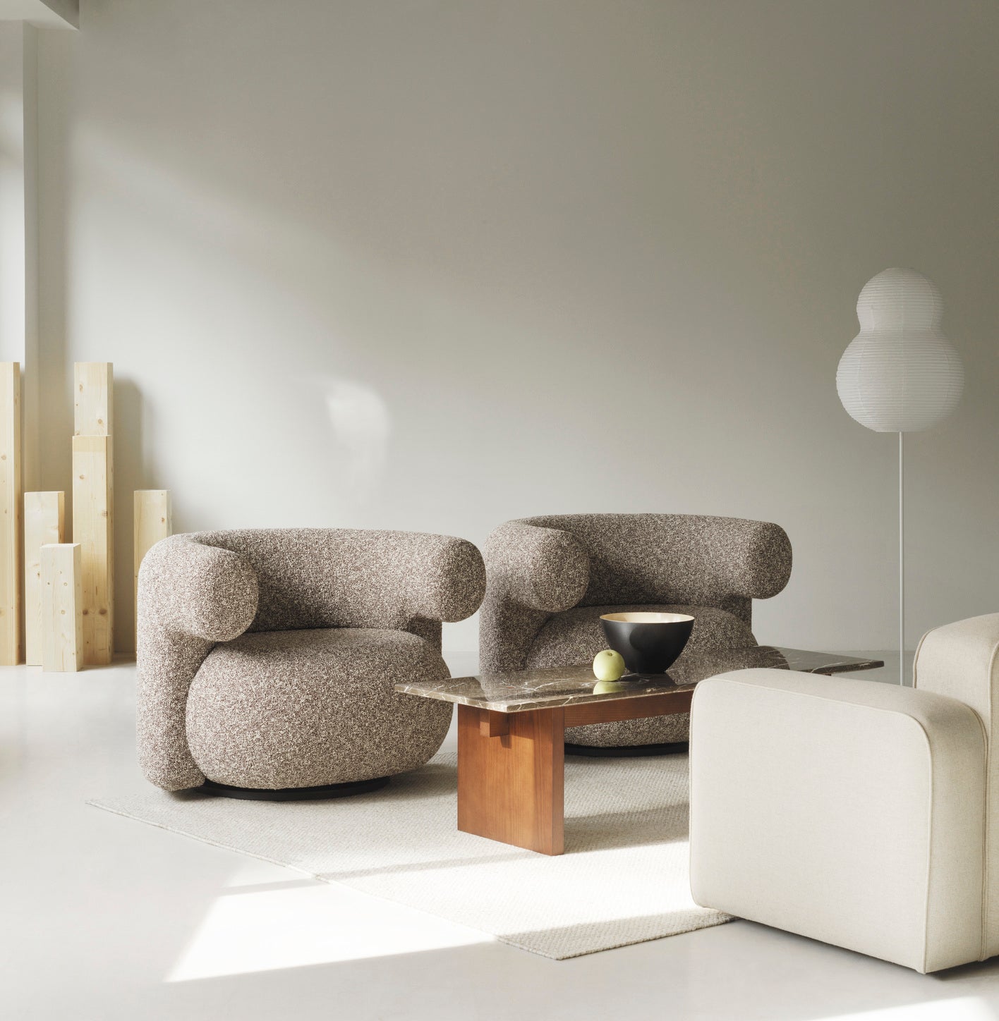 Solid white coffee table