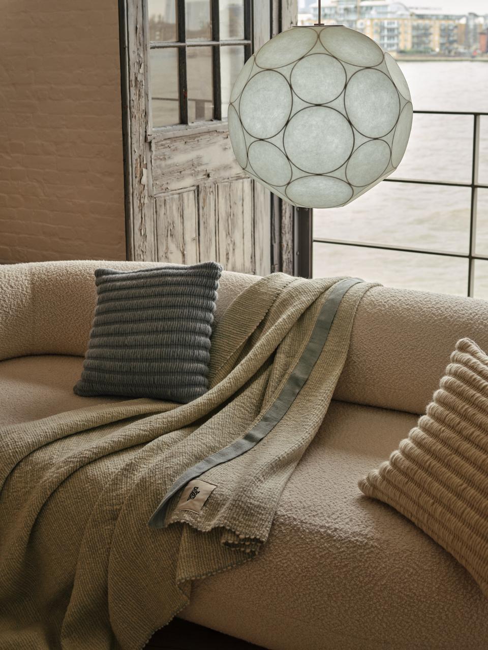 Koc THREAD cremefarben mit Blau