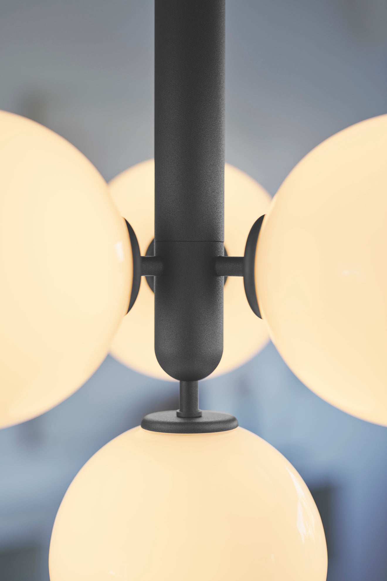 MIIRA 4 Pendant Lamp in Graphite with Opal Glass