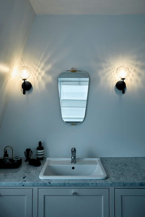 Wandleuchte MIIRA graphit mit transparentem Glas