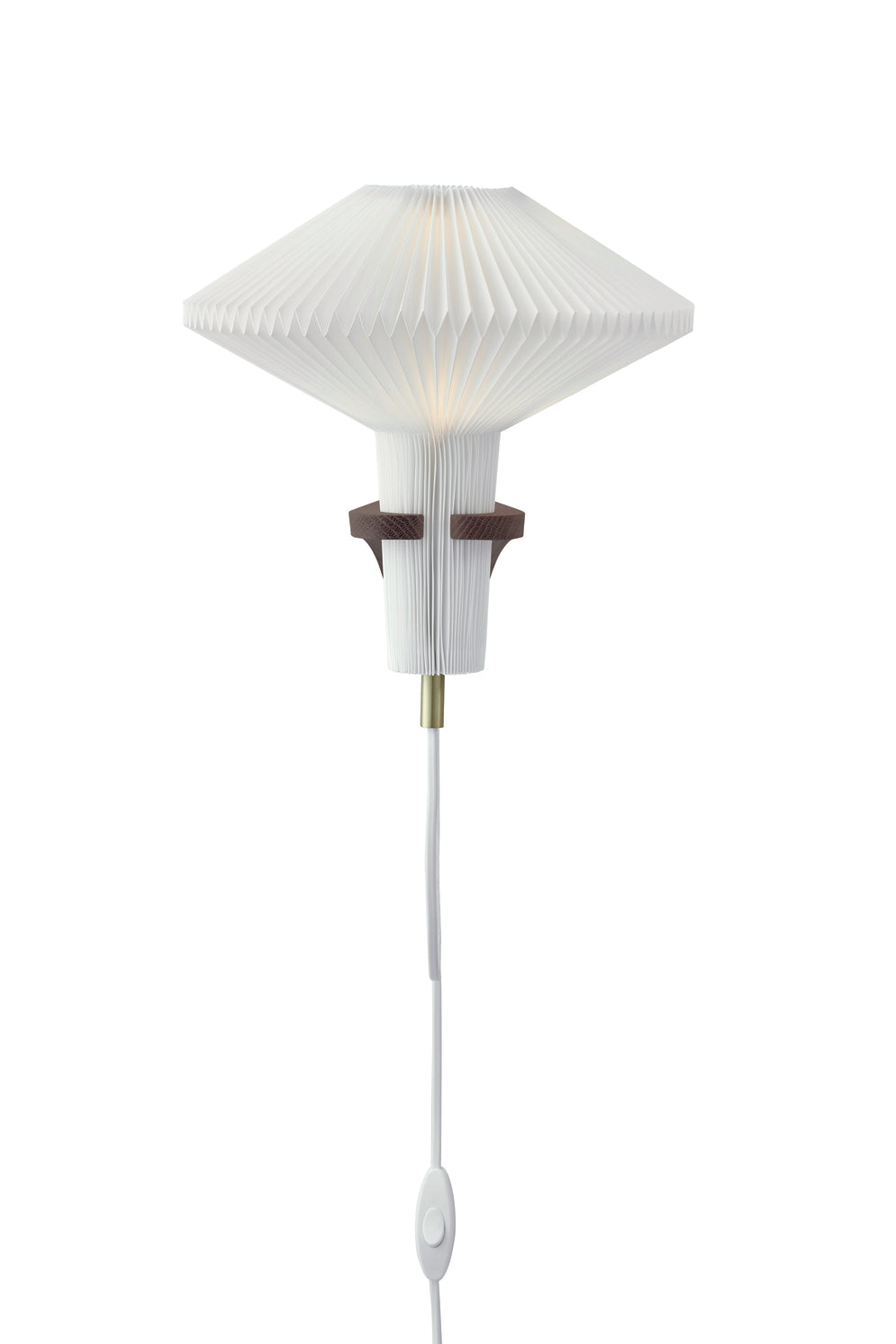 Lampa ścienna MODEL 204 MUSHROOM biały z ciemną dębową podstawą