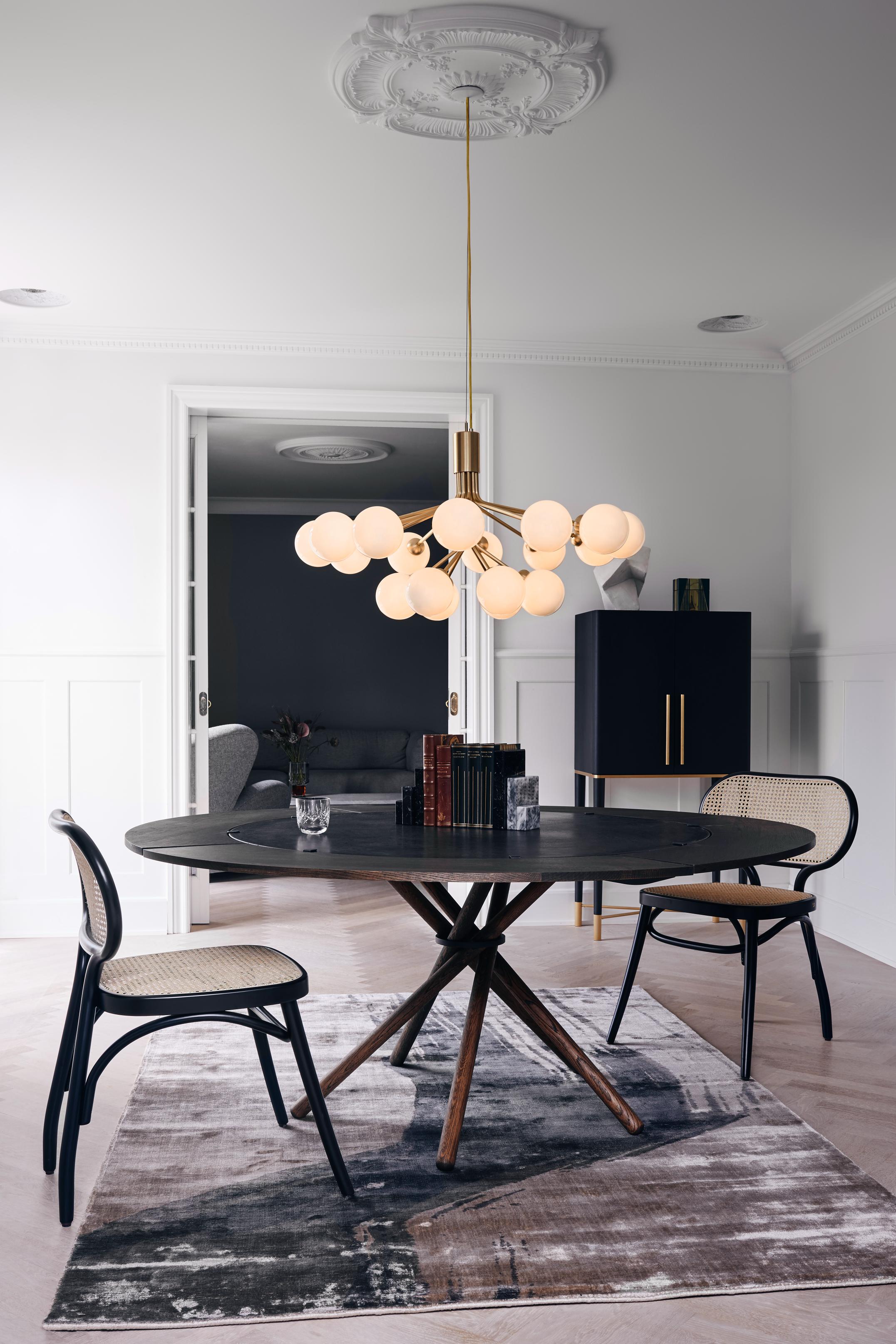 APIALES 18 Brass Chandelier with Opal Glass [Antonina] [Amelia spr]