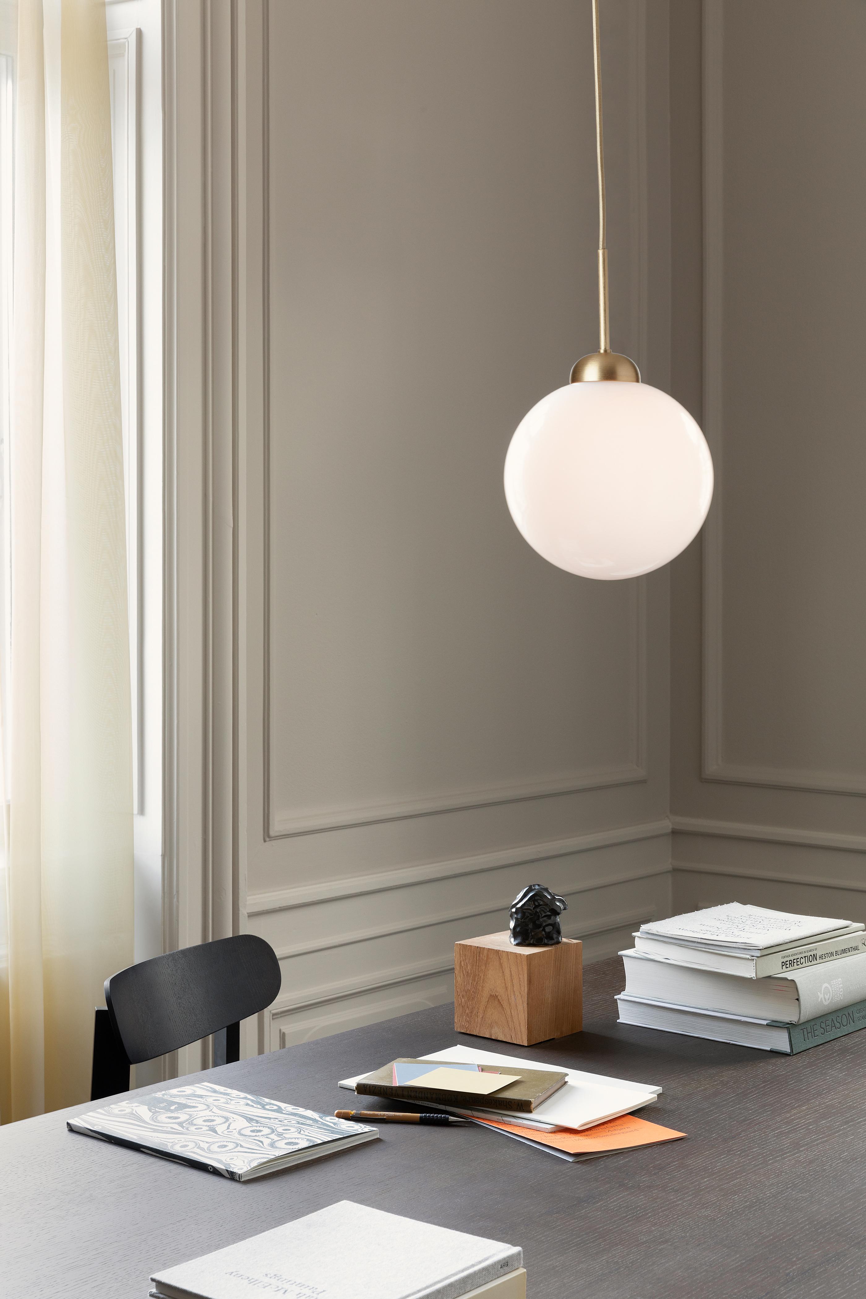 APIALES Pendant Lamp in Brass with Opal Glass [Antonina] [Amelia spr]