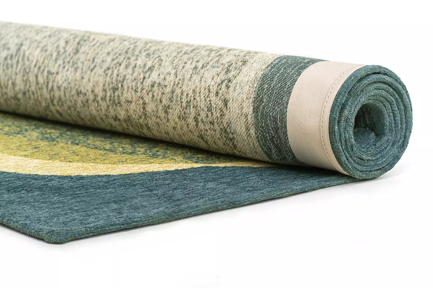 MARBLE Green Carpet with Blue and Beige