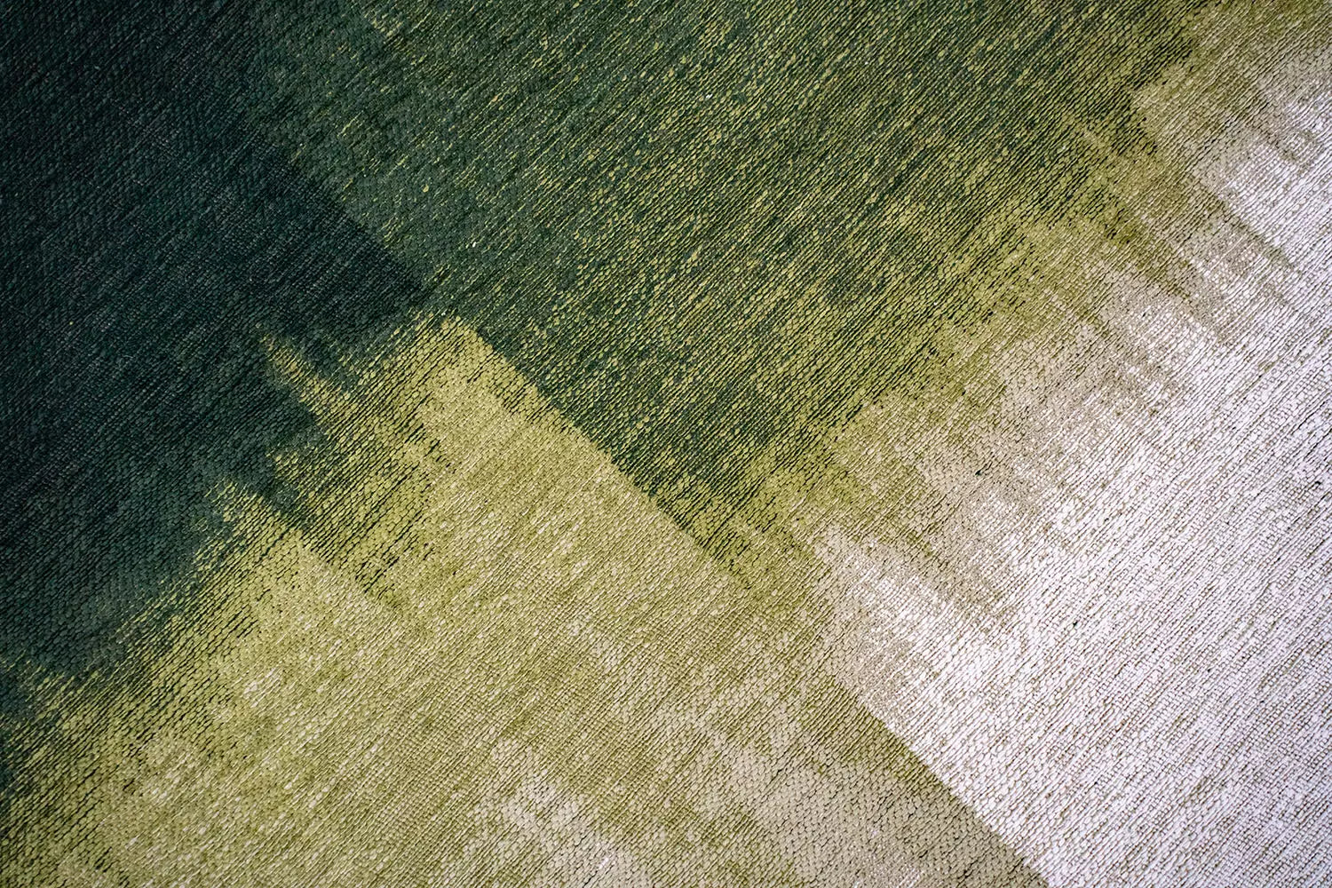 Dywan okrągły SENDAI zielony z białym