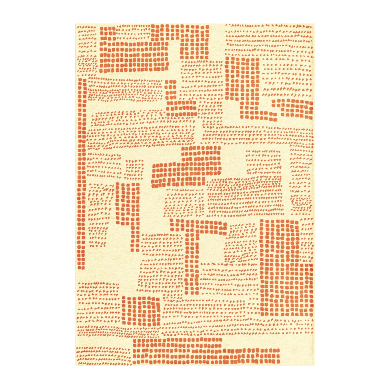 Teppich ZEN beige mit Orange