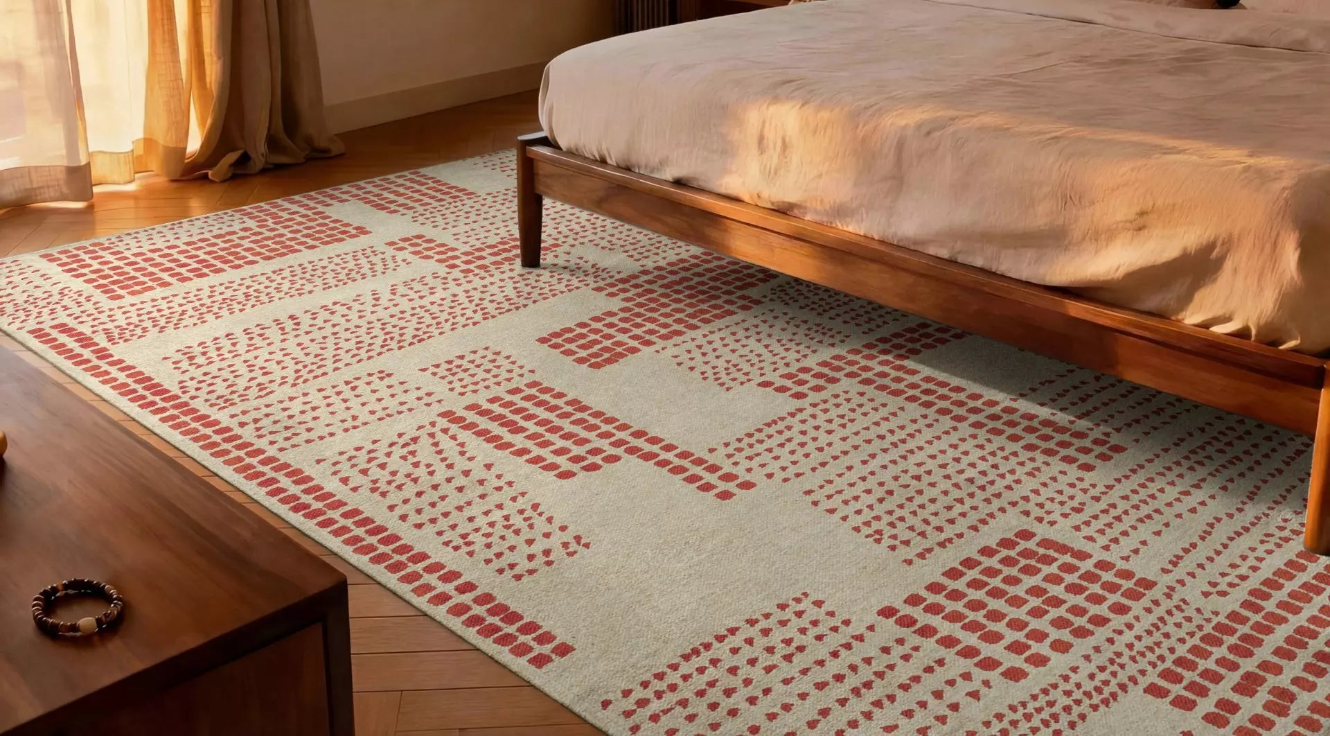 Teppich ZEN beige mit Orange