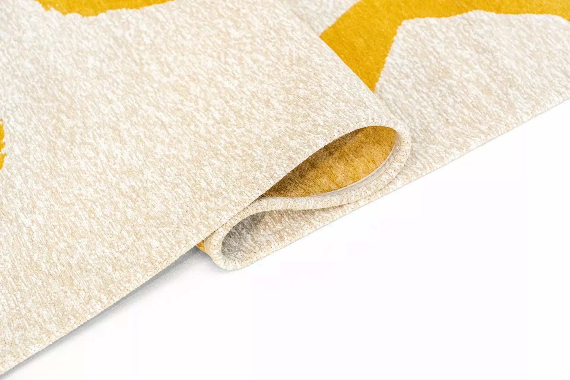 Teppich RIBBON weiß mit Gelb